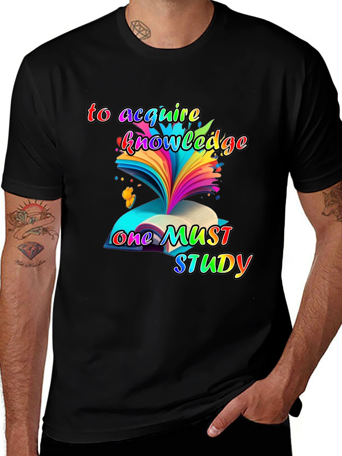 Acquire Knowledge Black T-Shirt