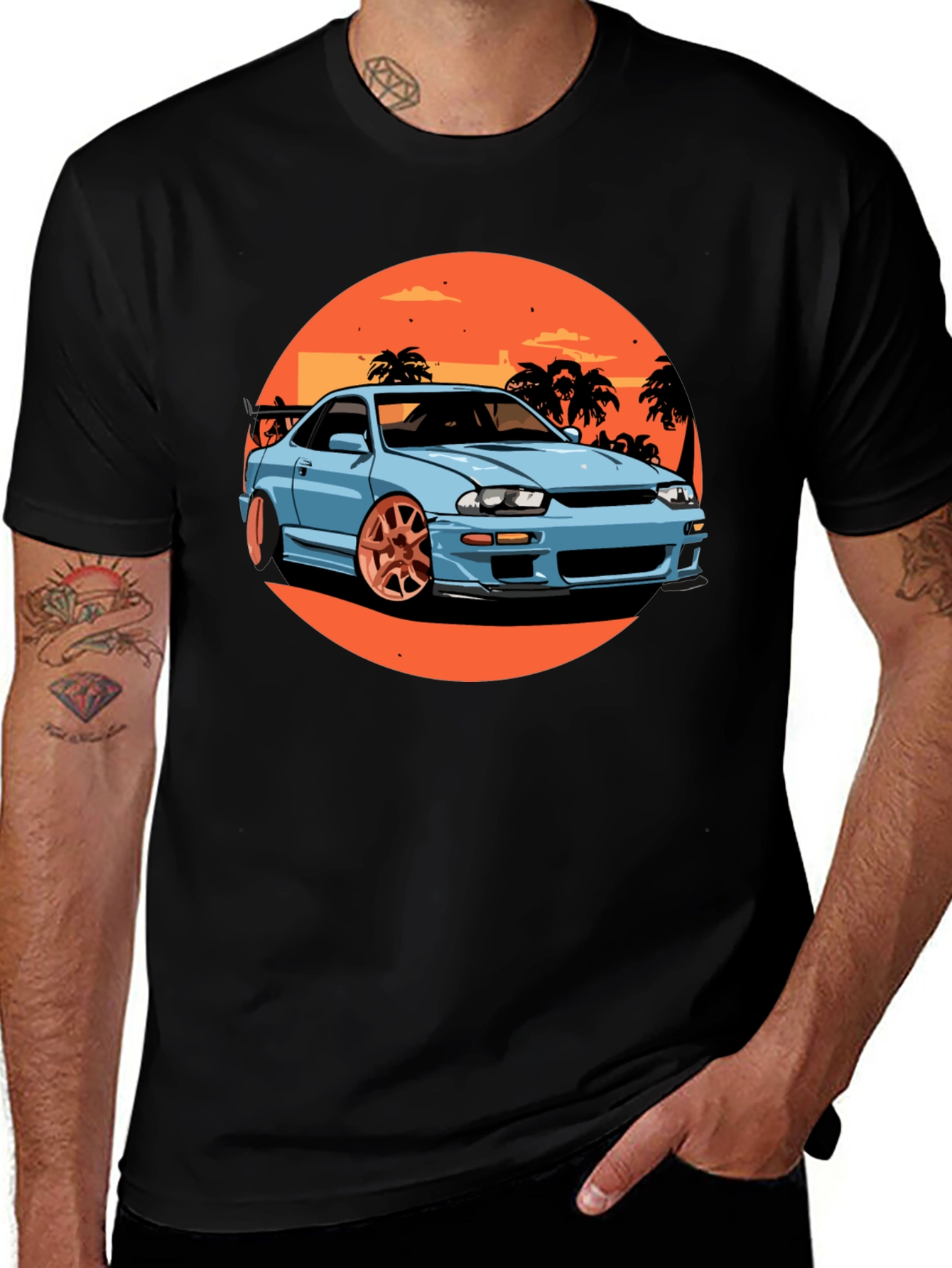 Variant 12 of Retro Car Graphic Tee - Cool Automotive Design