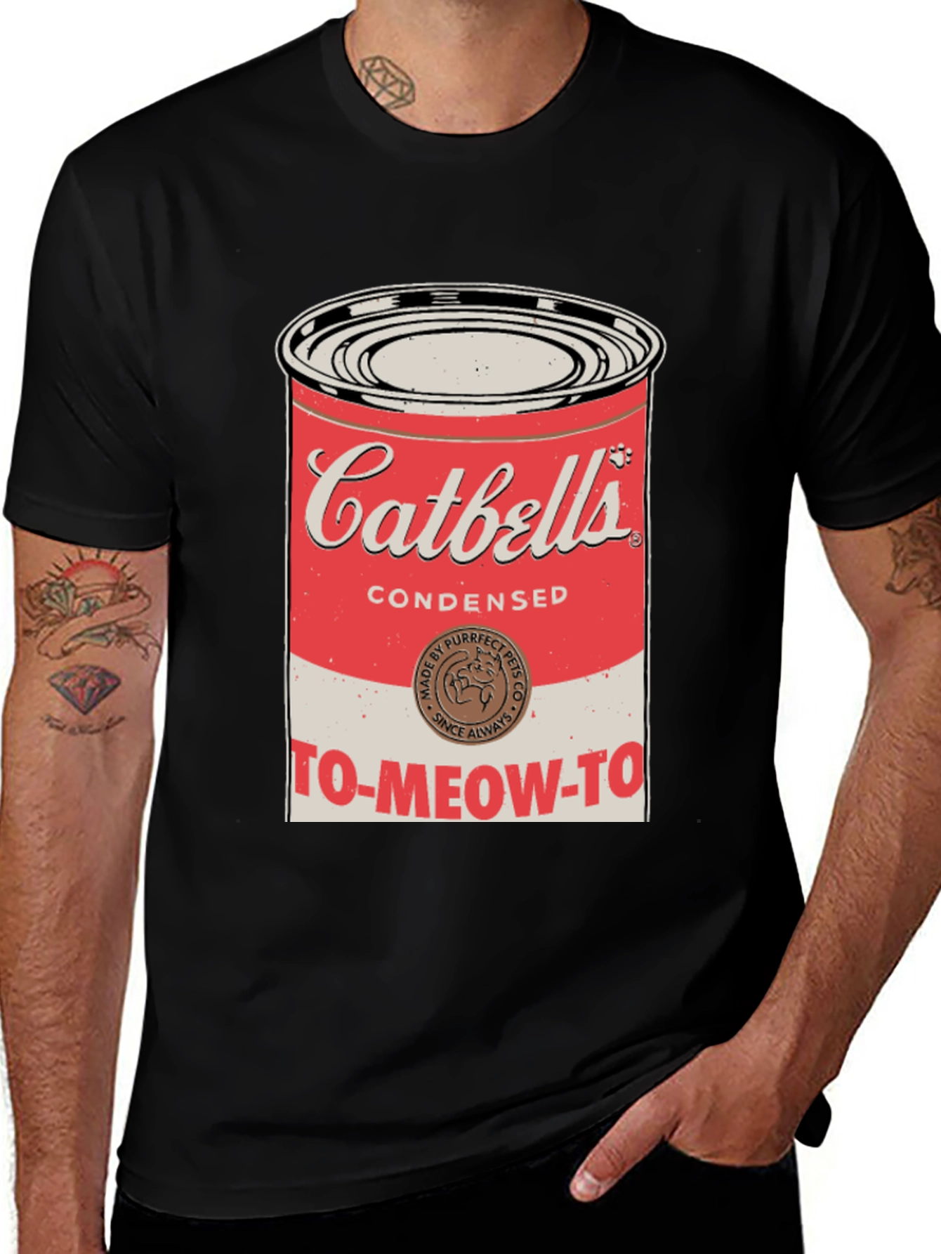 Black Catbells Condensed T-Shirt - To Meow To! main image