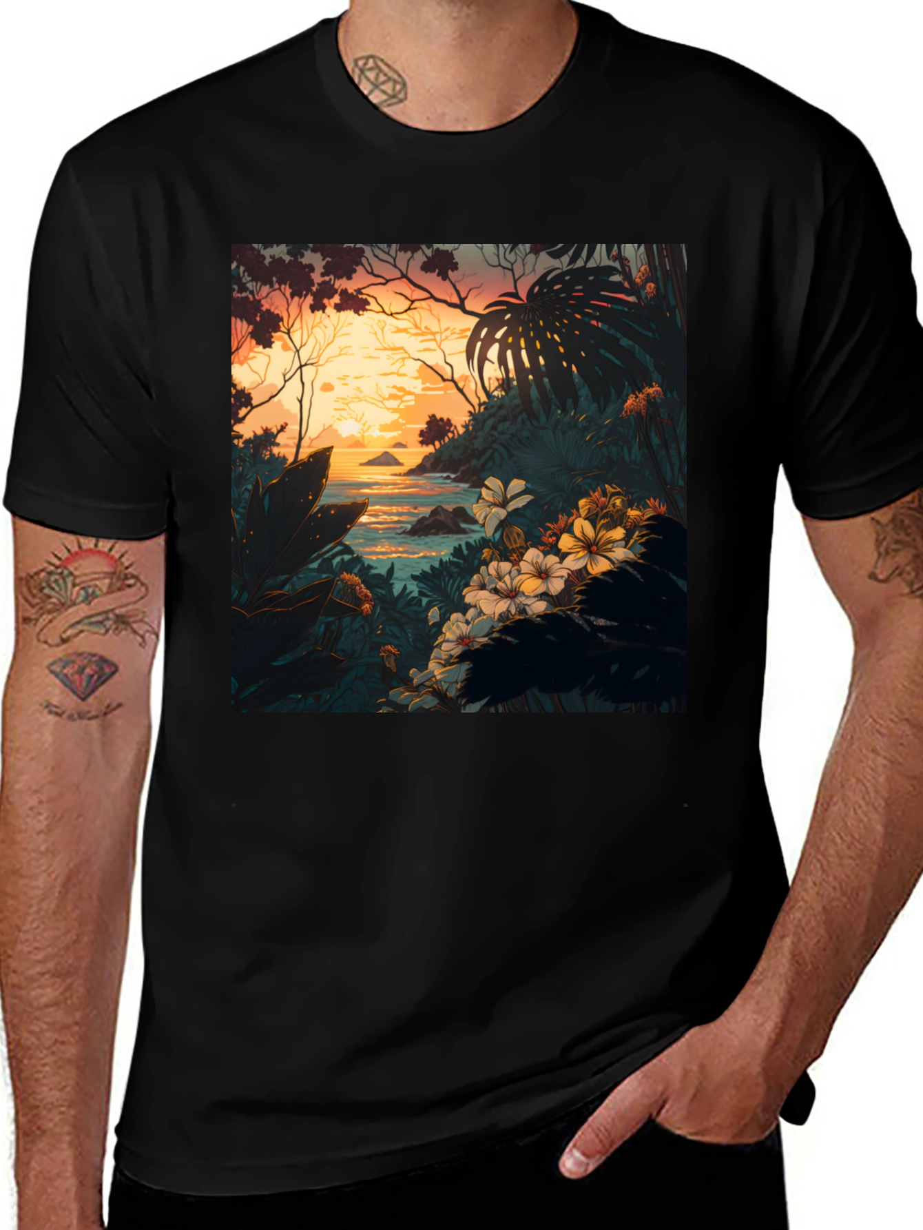 Variant 26 of Tropical Paradise Graphic Tee - Island Life