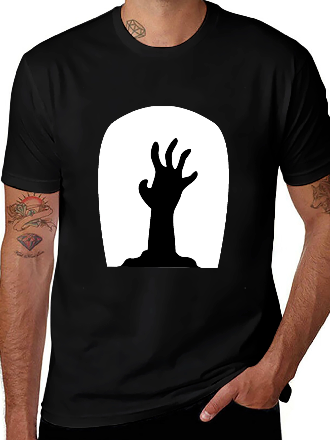 Variant 23 of Zombie Hand T-Shirt - Halloween Graphic Tee