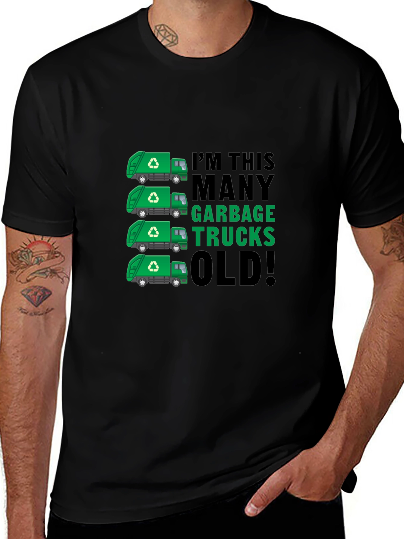 Variant 18 of Funny Garbage Truck Birthday T-Shirt