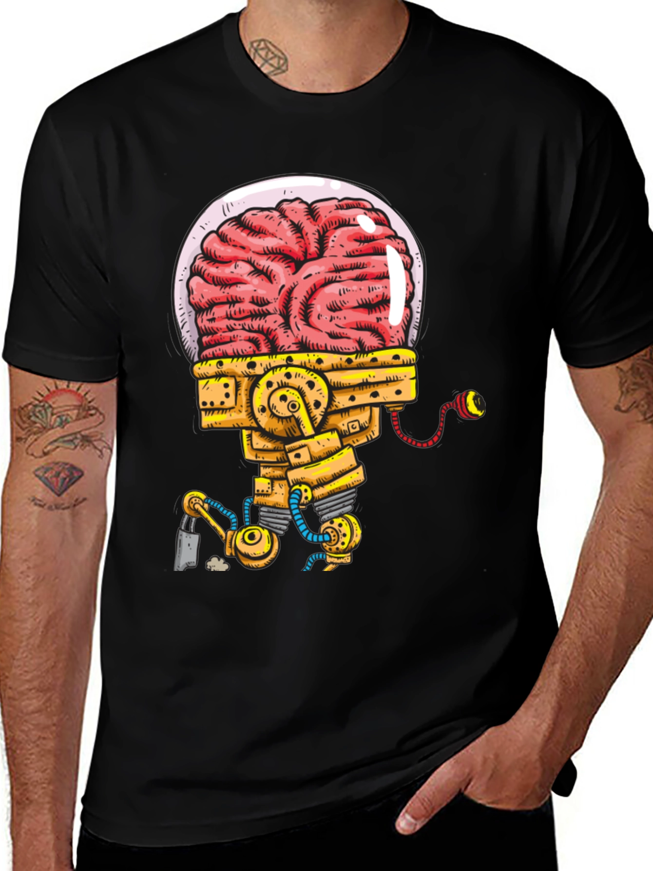 Variant 12 of Mechanical Brain T-Shirt - Unique Graphic Tee