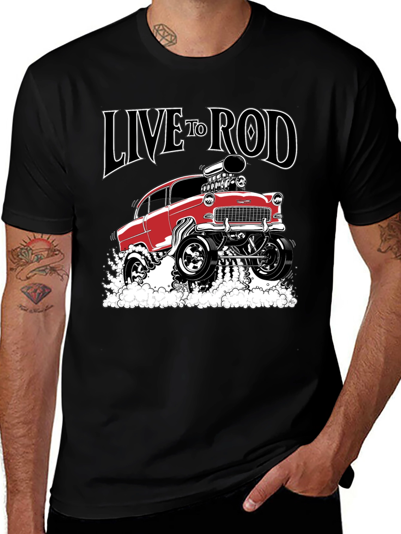 Variant 6 of Live to Rod Hot Rod T-Shirt