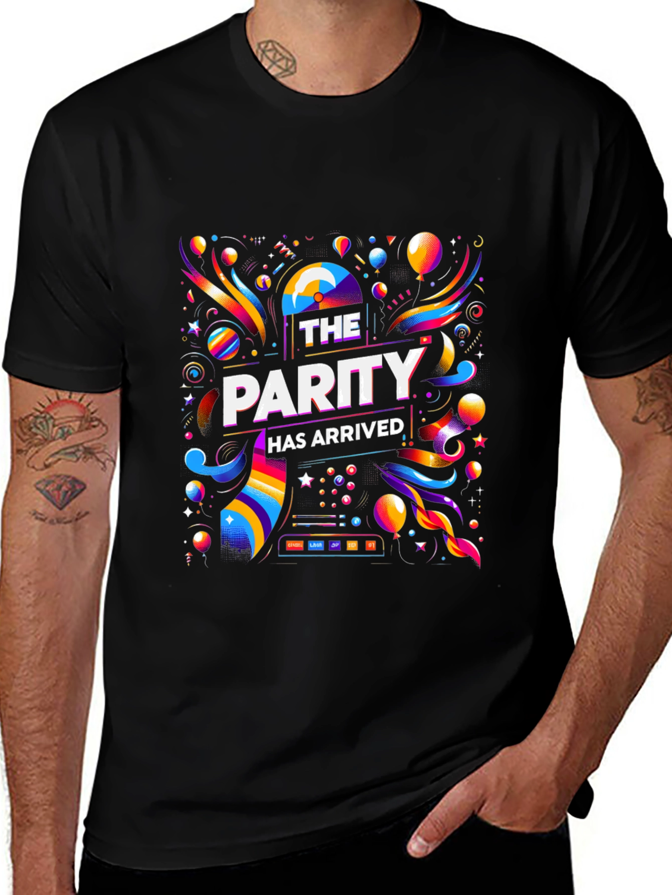 Variant 9 of Parity Arrived T-Shirt - Vibrant Celebration Design