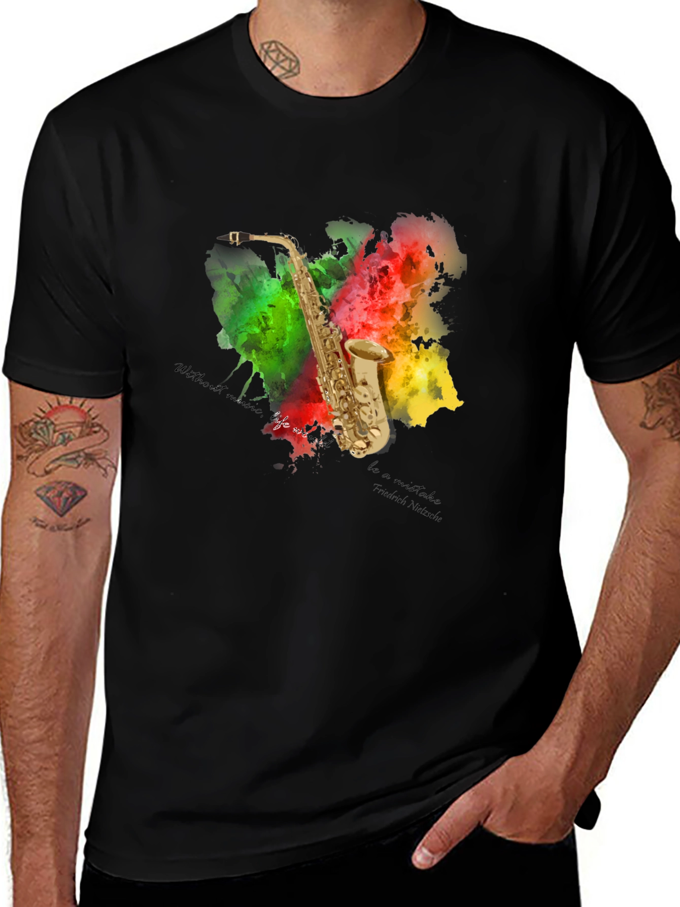 Variant 25 of Saxophone Art T-Shirt - Musical Expression