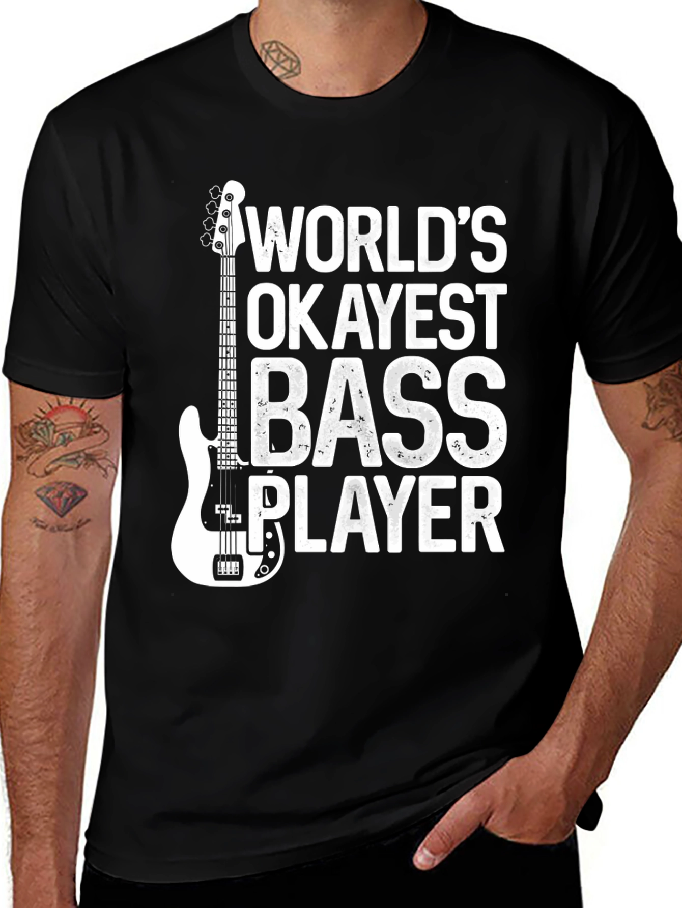 Variant 3 of World's Okayest Bass Player Graphic Tee