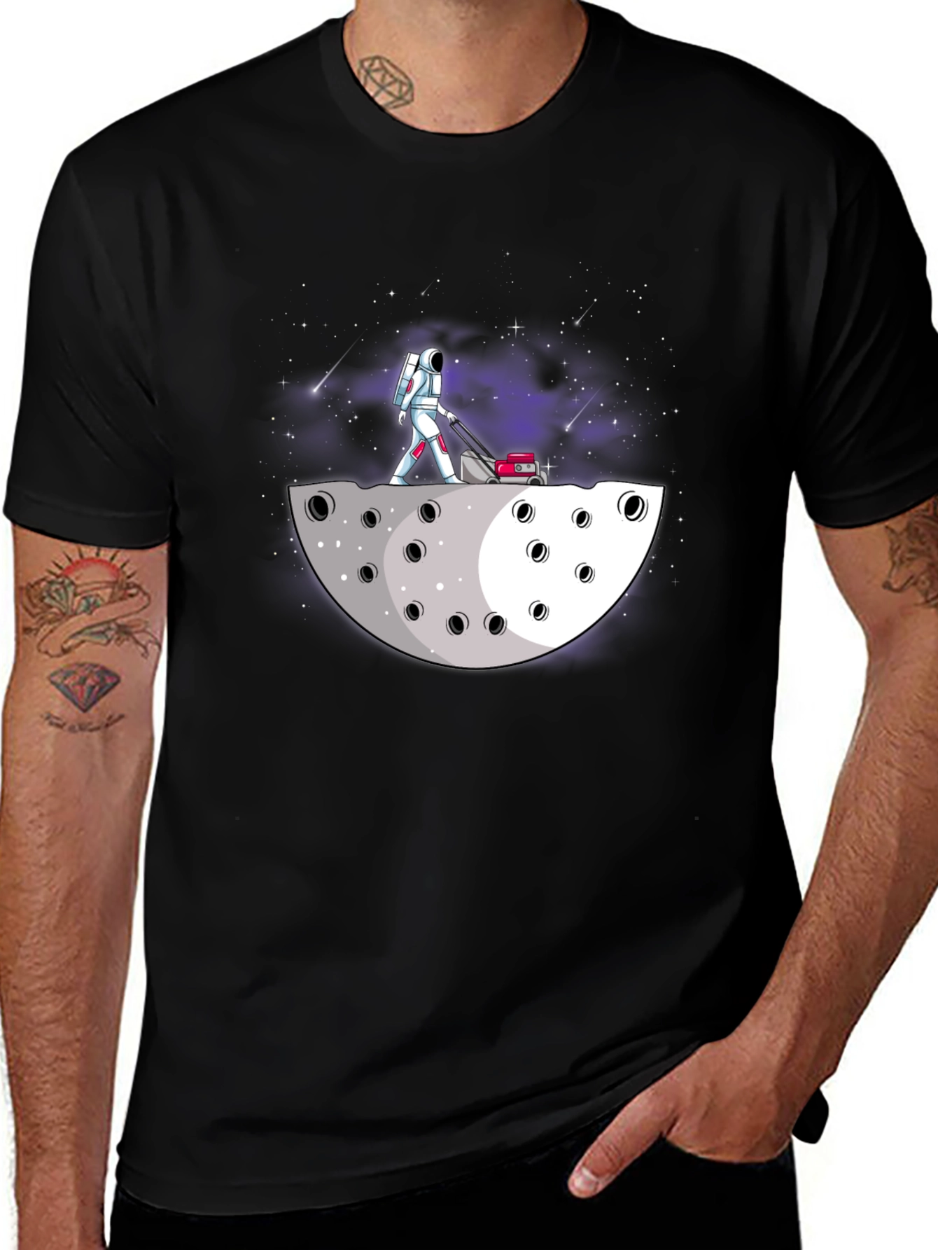 Variant 4 of Astronaut Moon Lawn Care T-Shirt