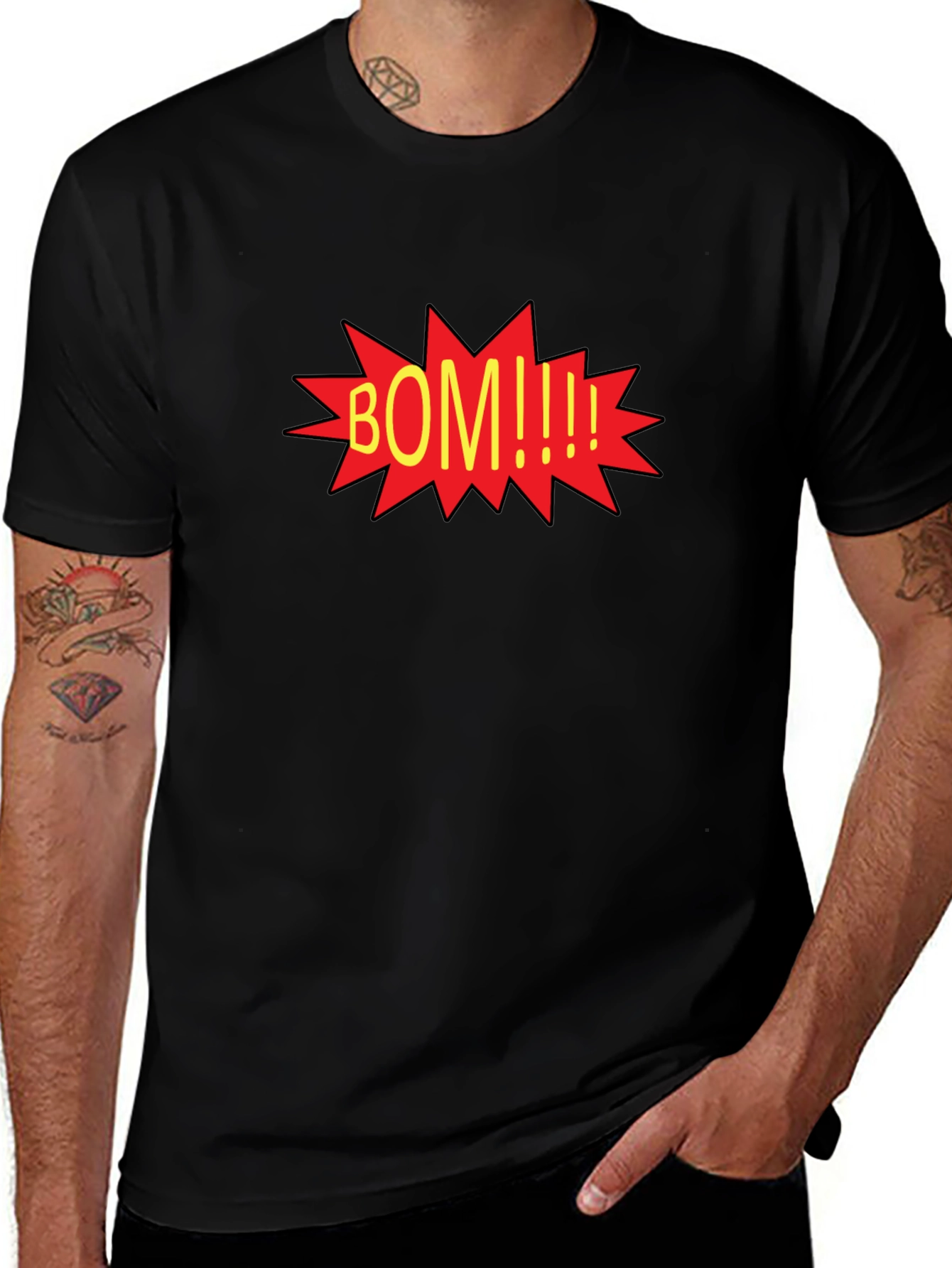 Variant 6 of BOM Comic Pop Art Graphic Tee - Black