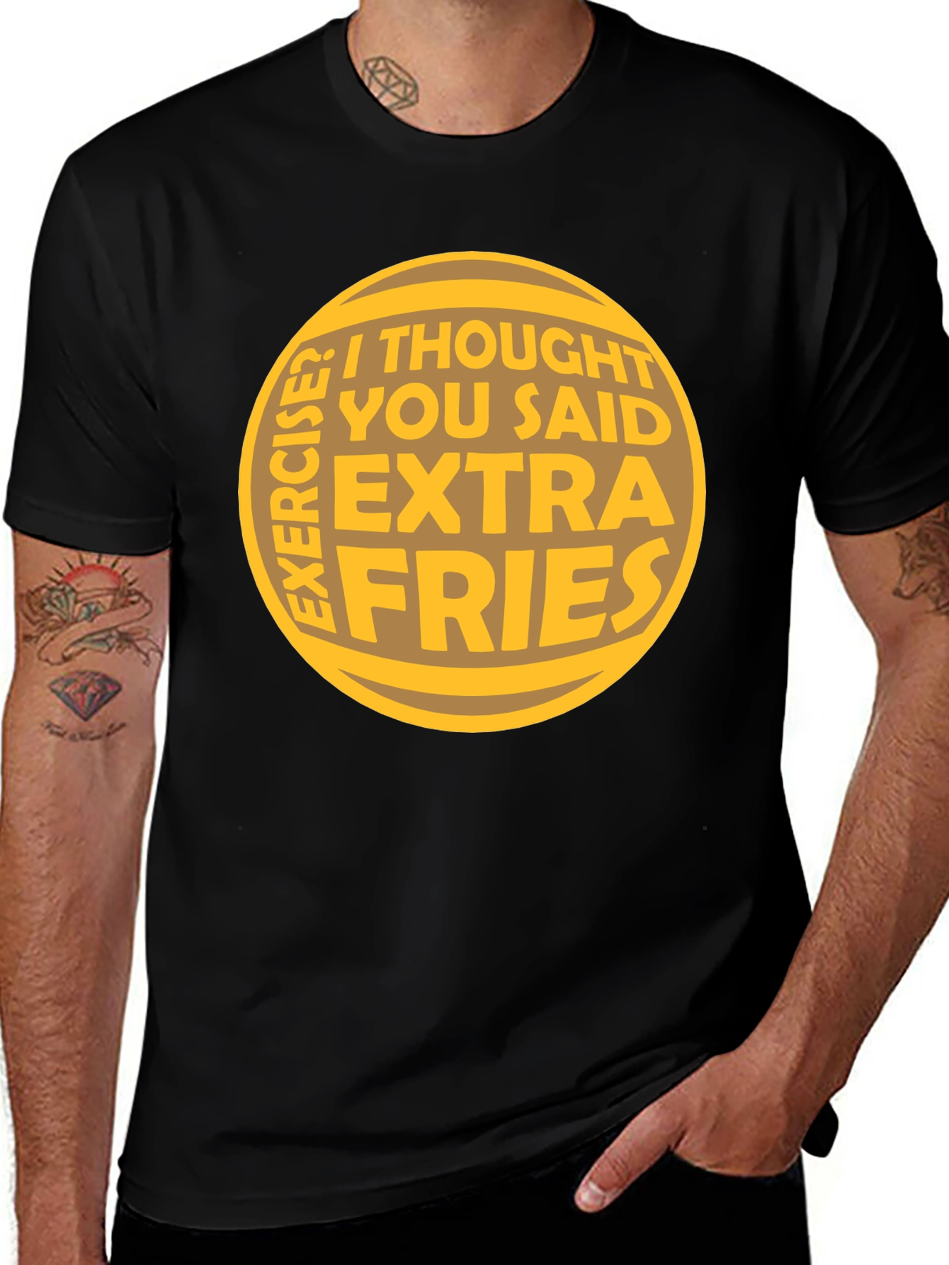 Variant 18 of Extra Fries T-Shirt - Funny Foodie Tee