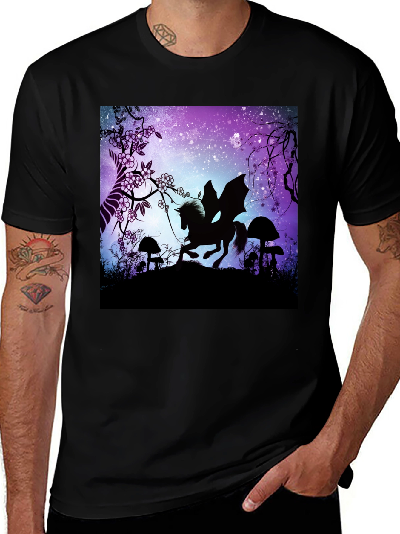 Fantasy Horse Winged Graphic Tee