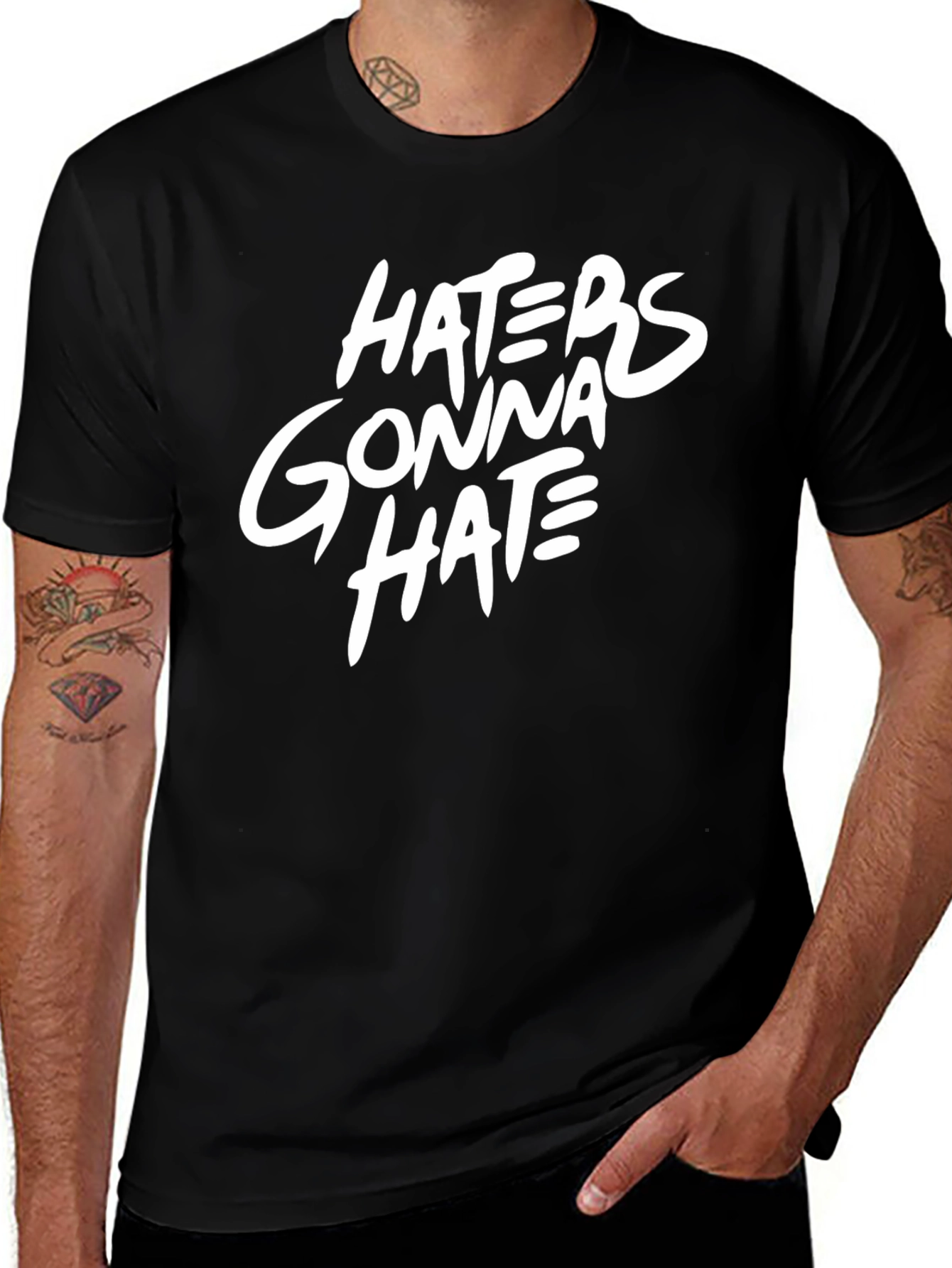 Black Haters Gonna Hate Graphic T-Shirt main image