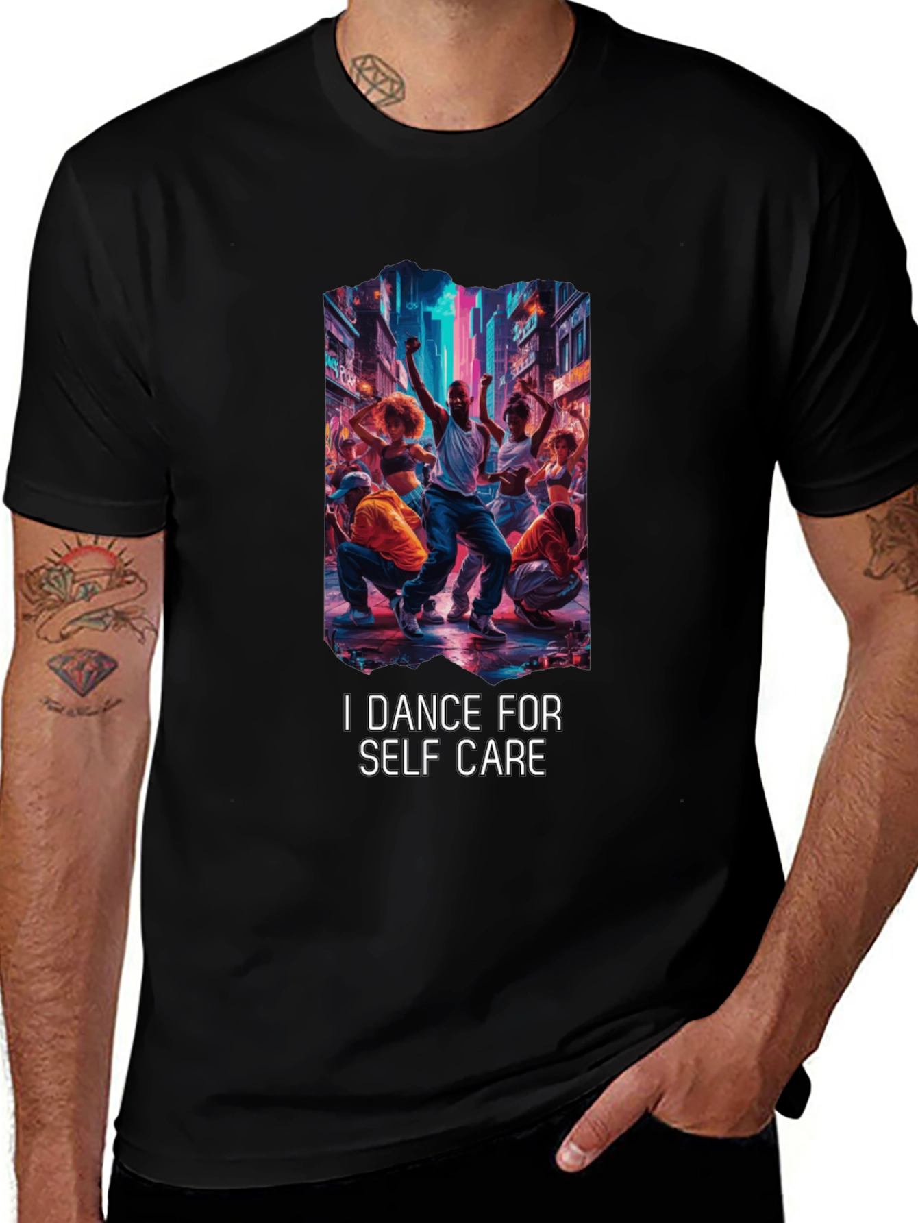 Variant 14 of Dance for Self Care Black Graphic Tee