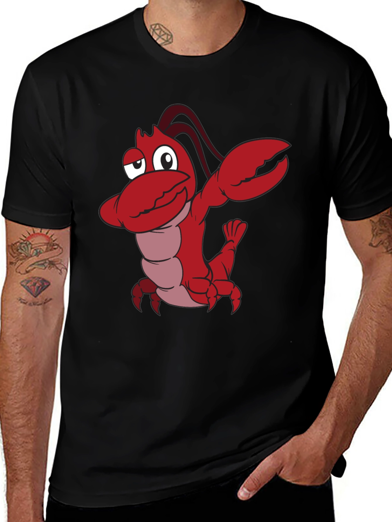 Variant 28 of Lobster Cartoon Graphic Tee