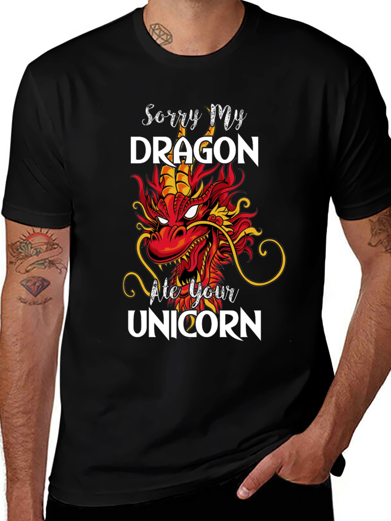 Variant 23 of Sorry My Dragon Ate Your Unicorn T-Shirt