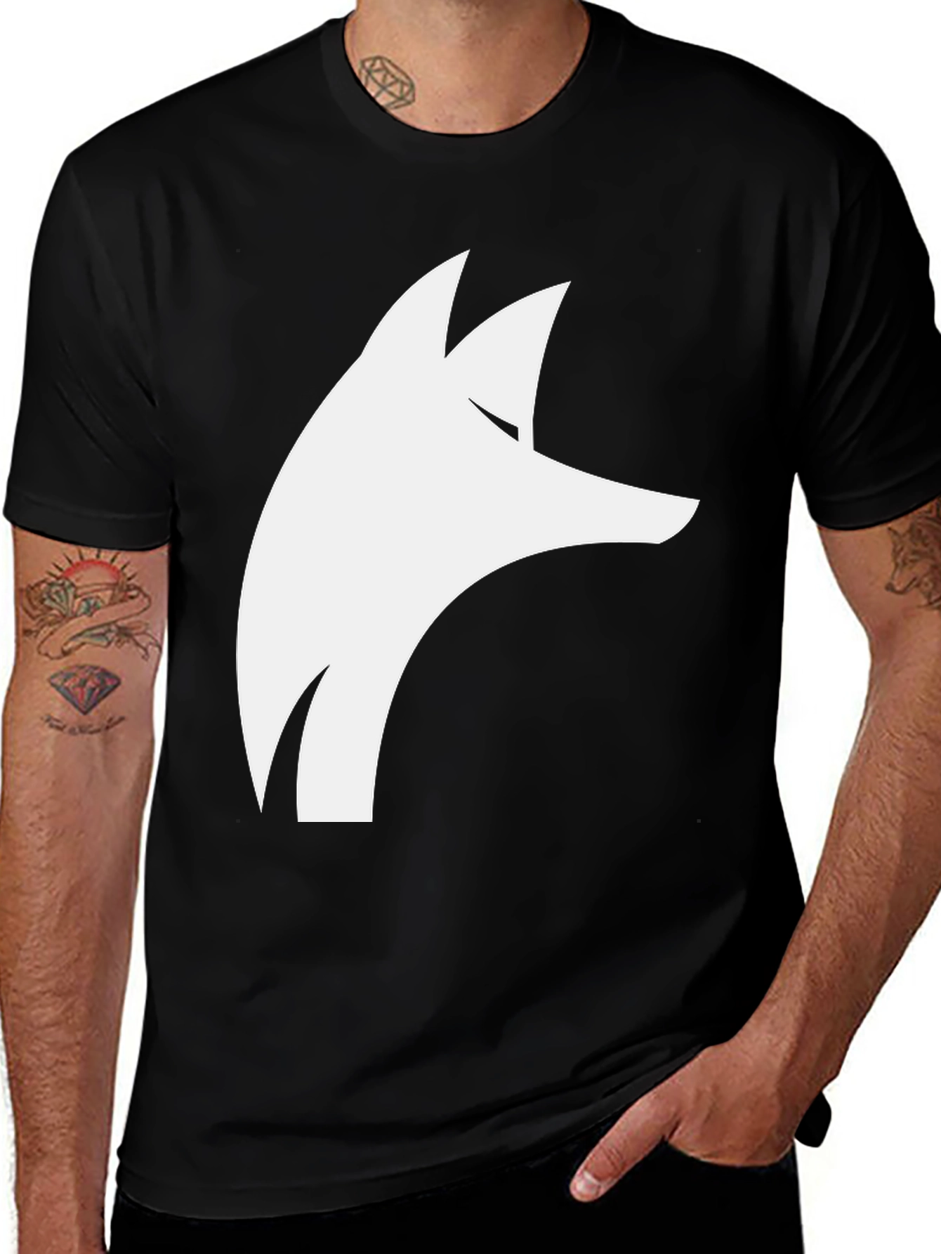 Variant 5 of Fox Graphic Tee - Stylish Black T-Shirt