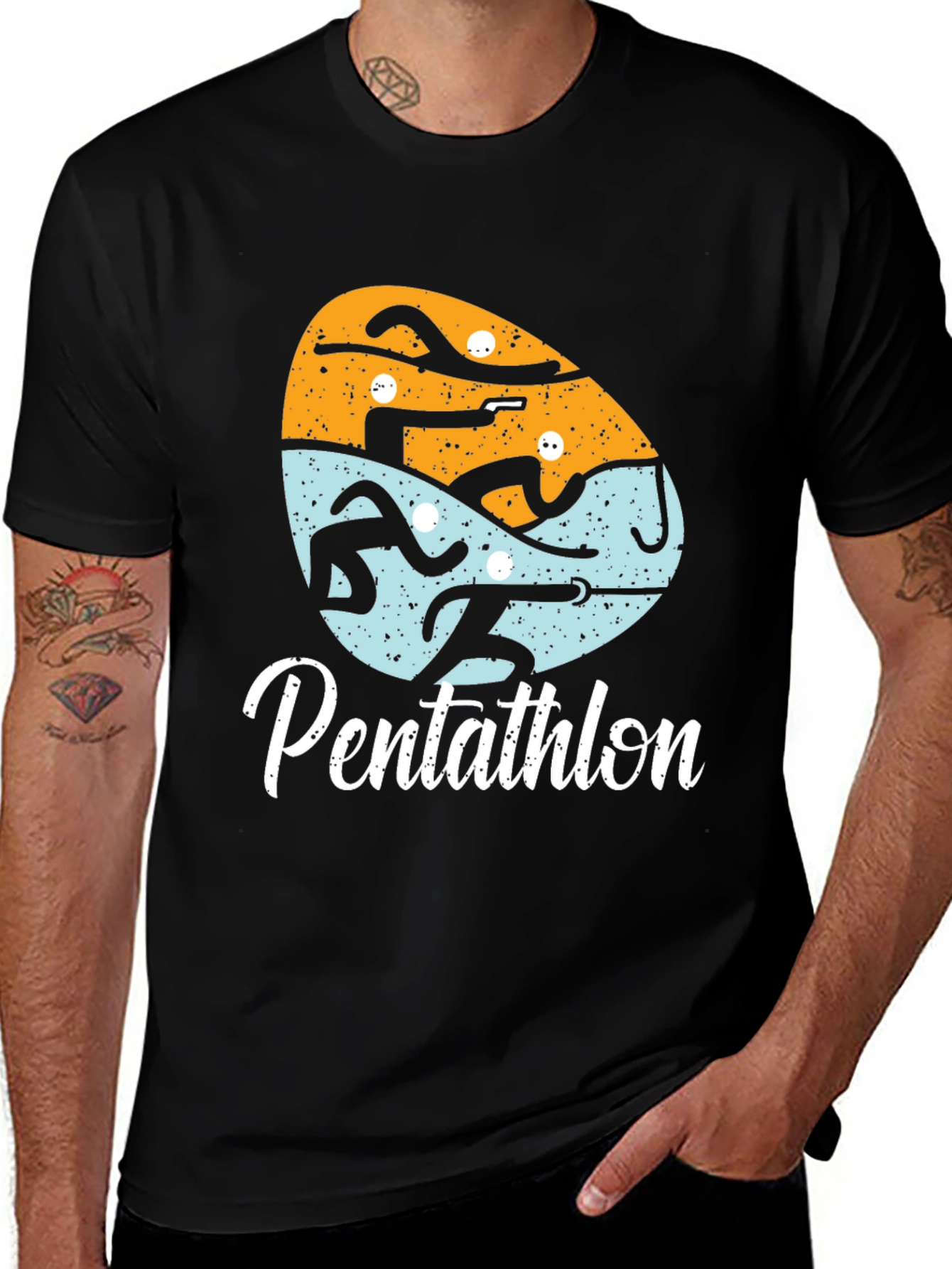 Pentathlon Graphic Tee | Modern Five Sport Design