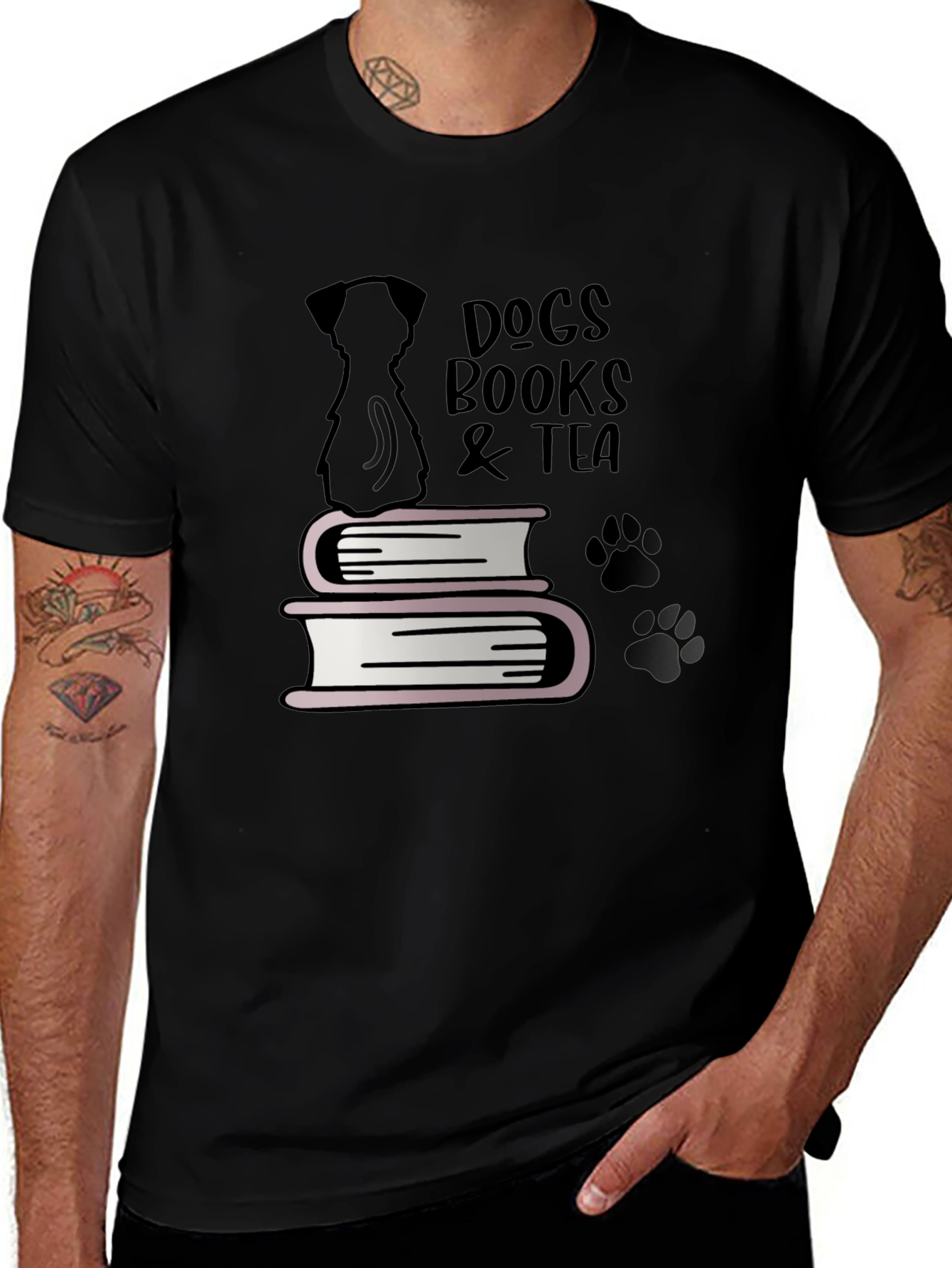Variant 28 of Dogs, Books & Tea Graphic T-Shirt