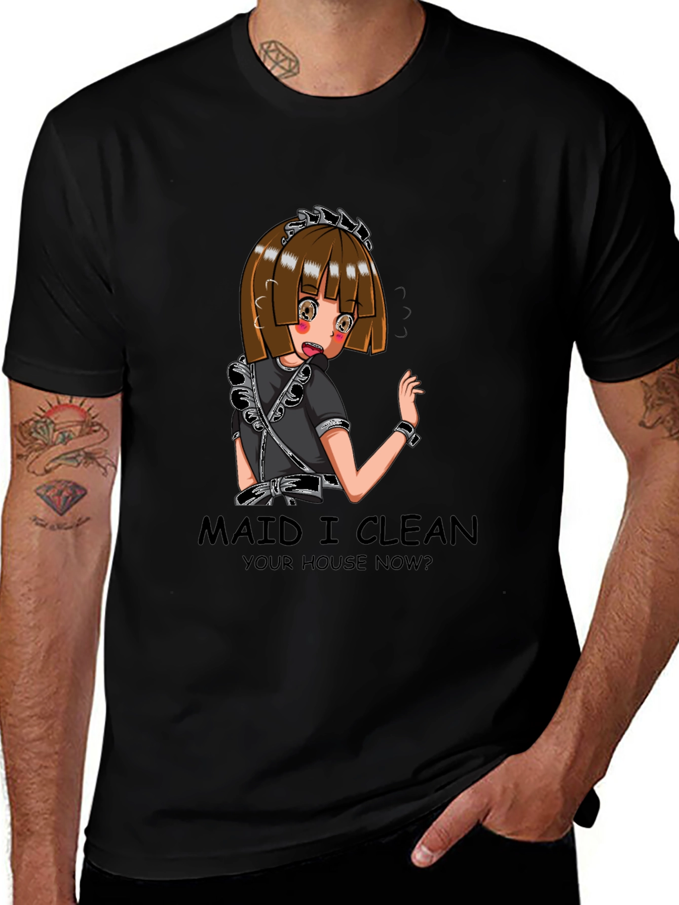 Variant 30 of Anime Maid T-Shirt - "Maid I Clean?"