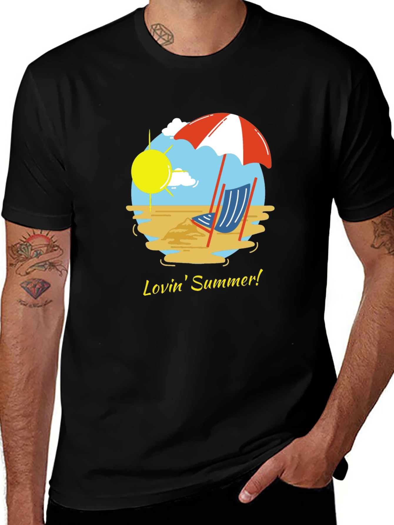 Variant 26 of Lovin' Summer Graphic T-Shirt - Beach Vibes