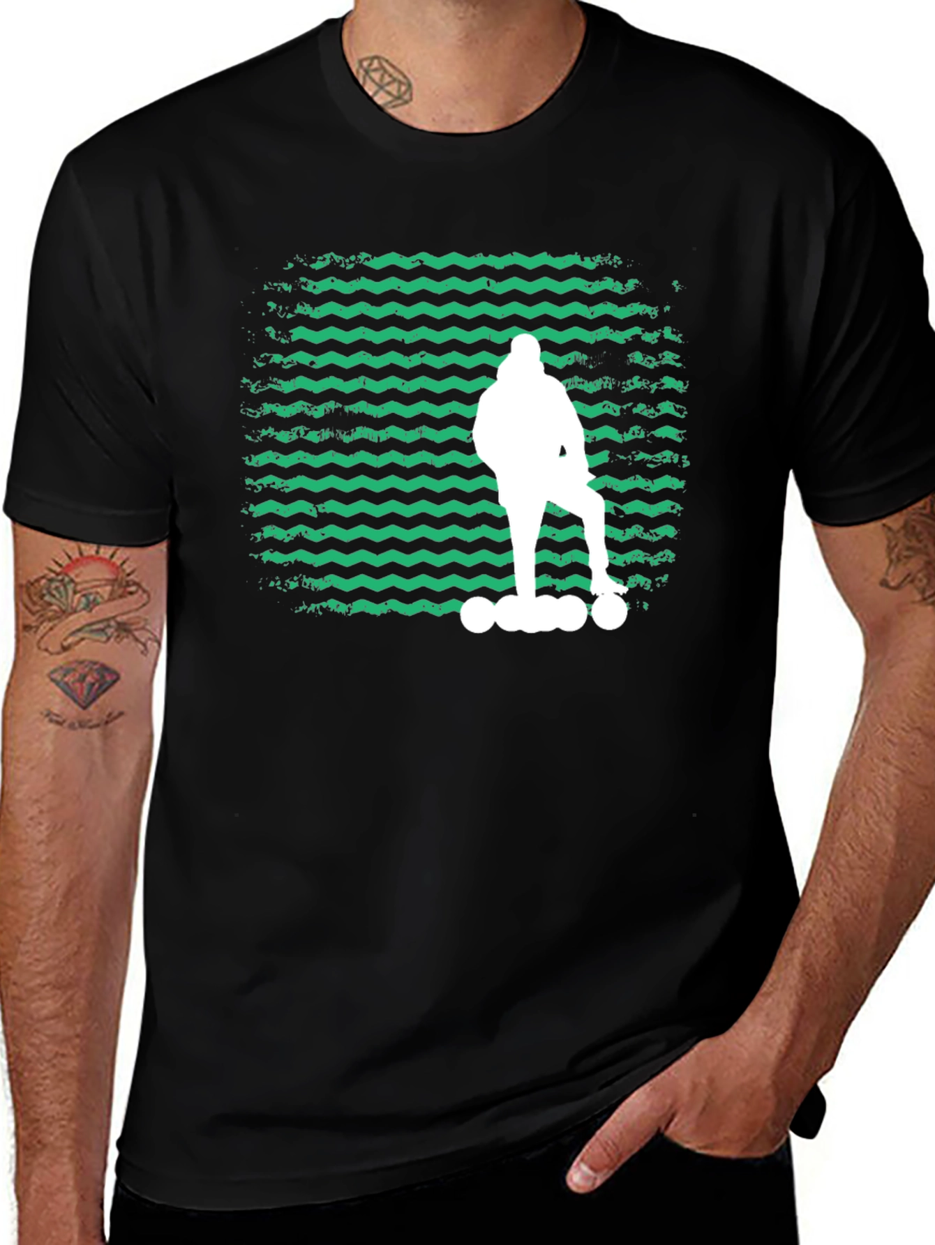 Variant 13 of Skateboarder Graphic Tee - Cool Retro Design