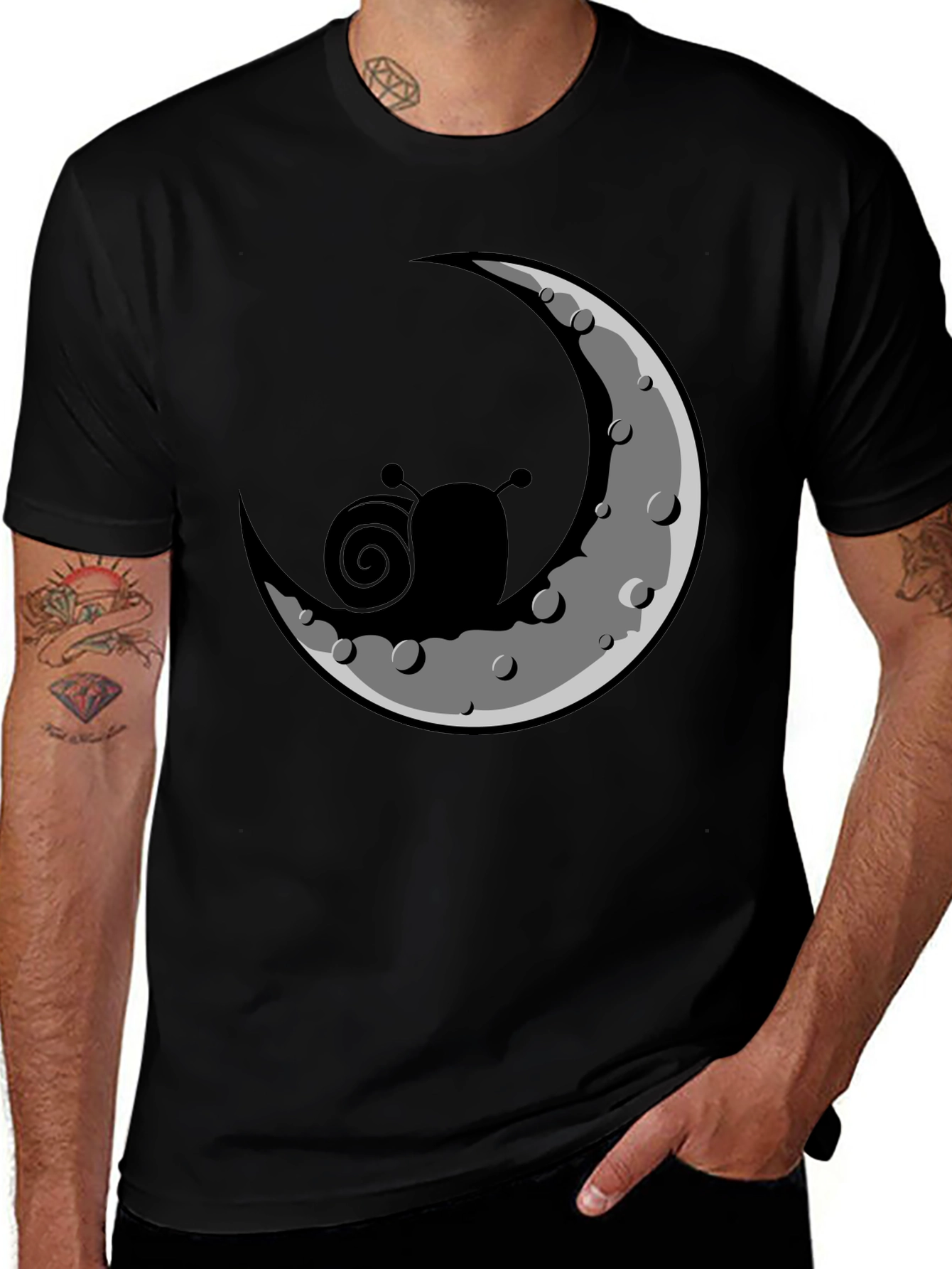 Variant 5 of Snail on the Moon Graphic Tee