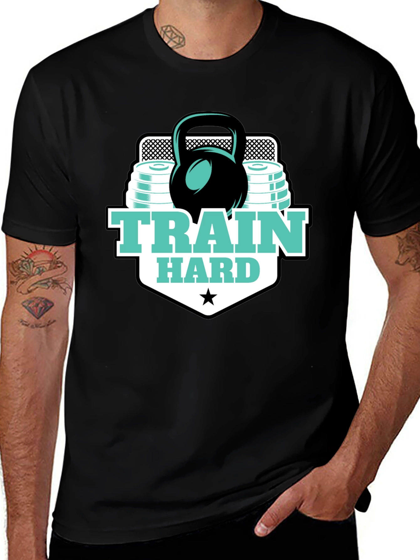 Train Hard T-Shirt - Gym Motivation