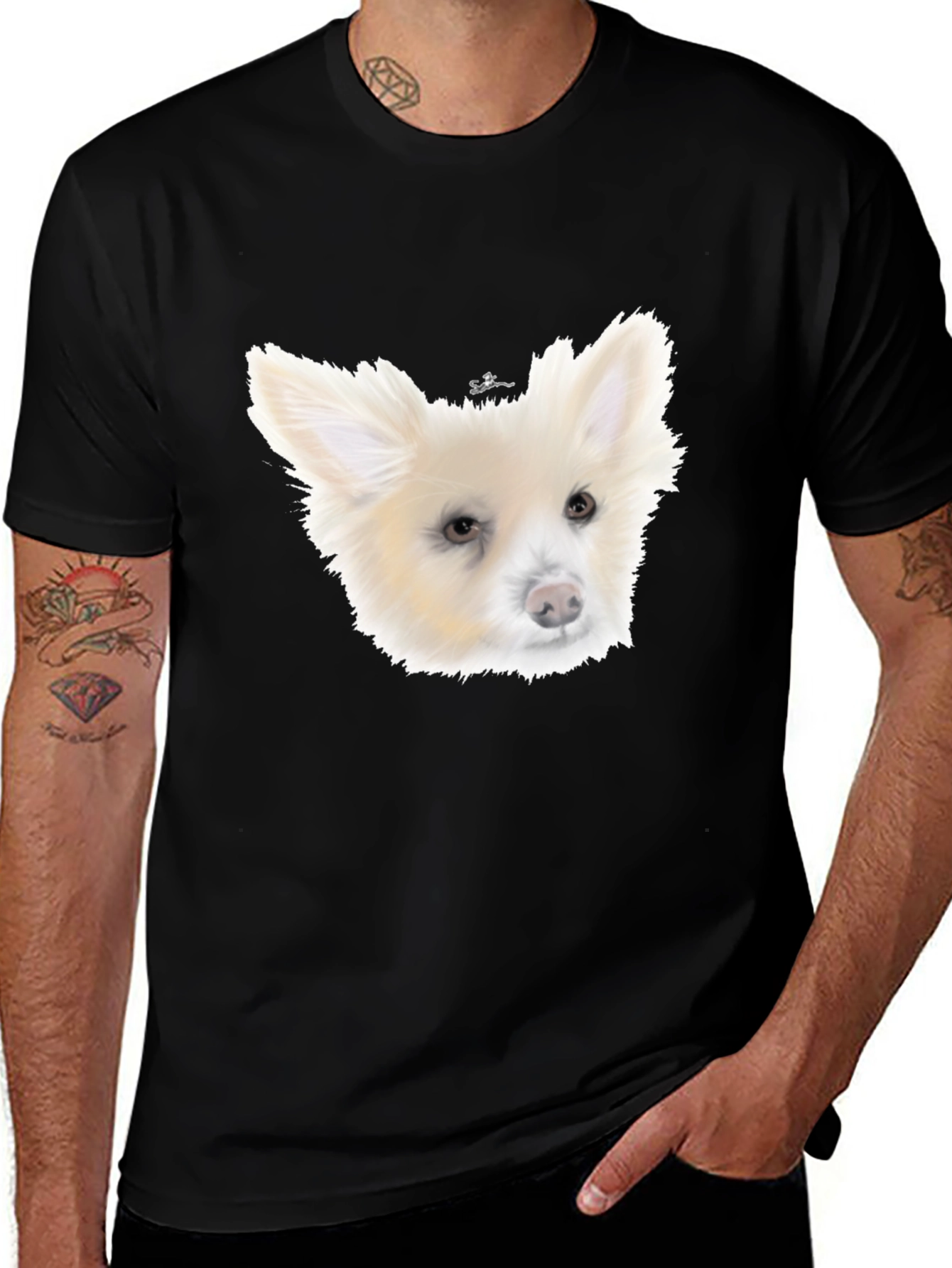 Variant 23 of Dog Portrait Black T-Shirt