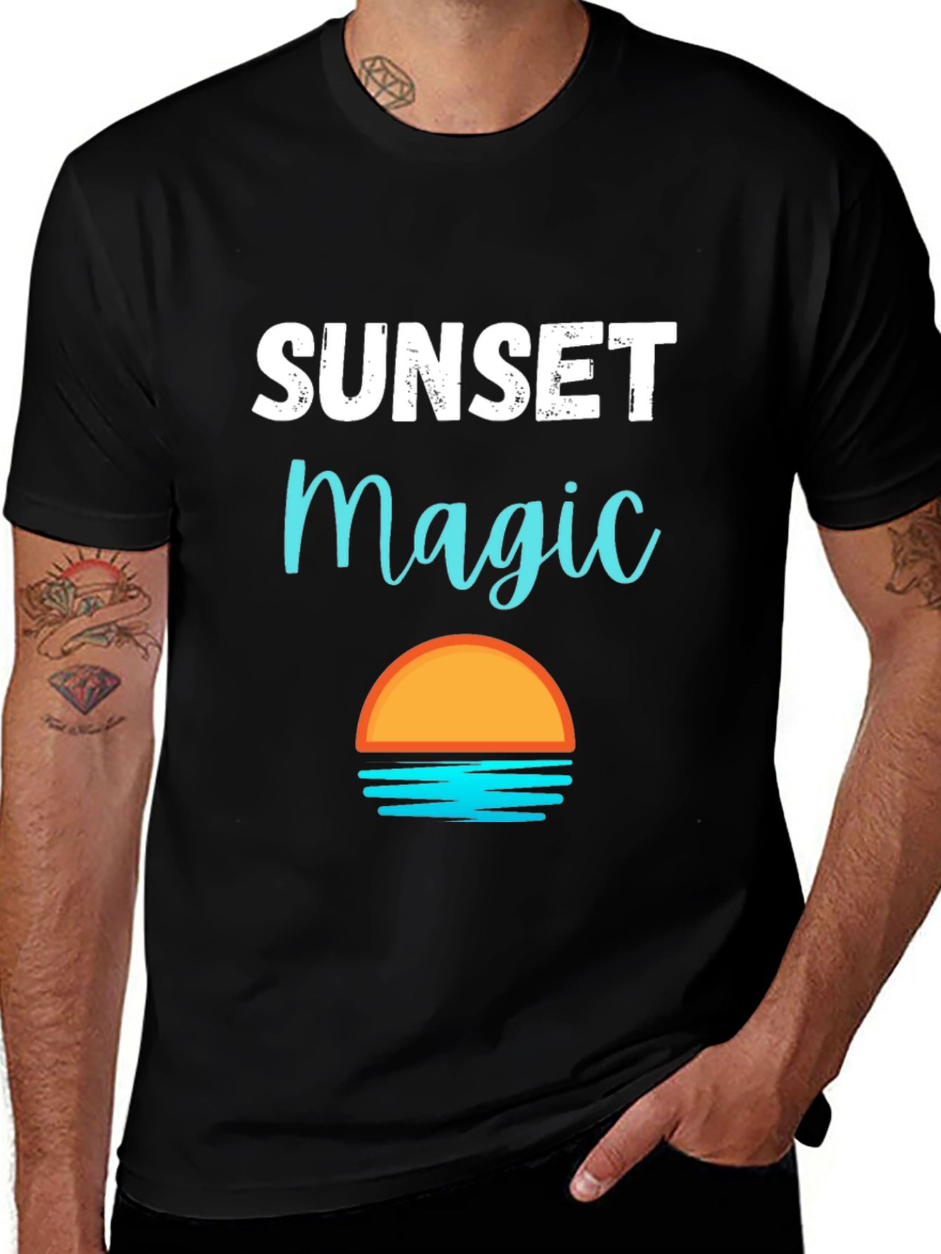 Variant 8 of Sunset Magic Graphic Tee - Relaxed Fit