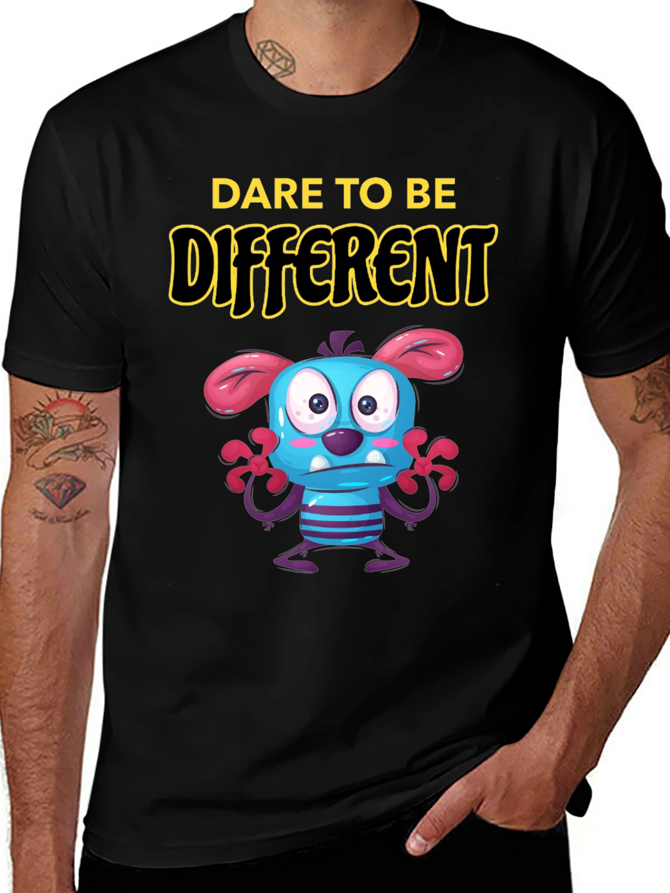 Dare To Be Different Monster Graphic T-Shirt