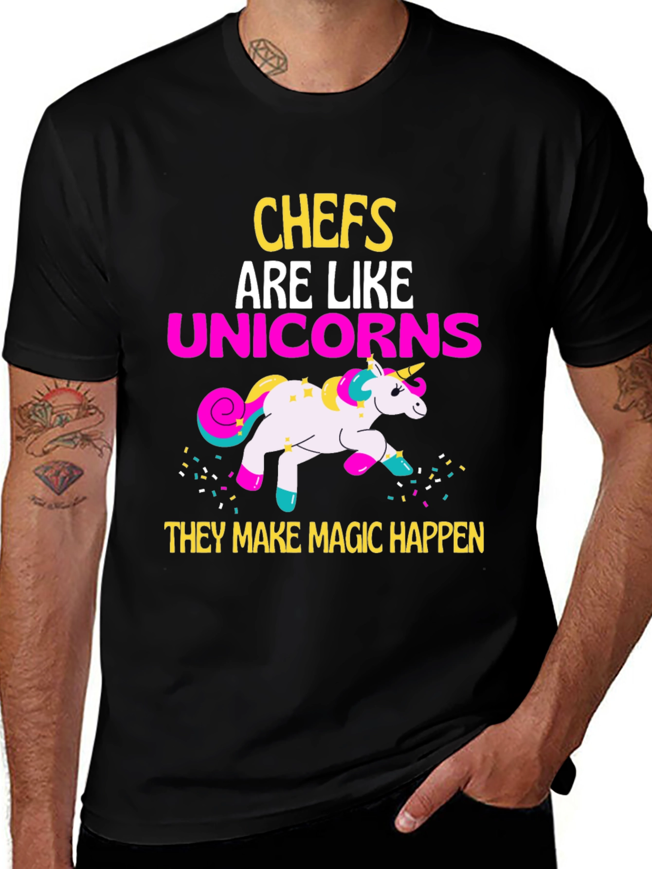 Variant 10 of Chef Unicorn Graphic T-Shirt
