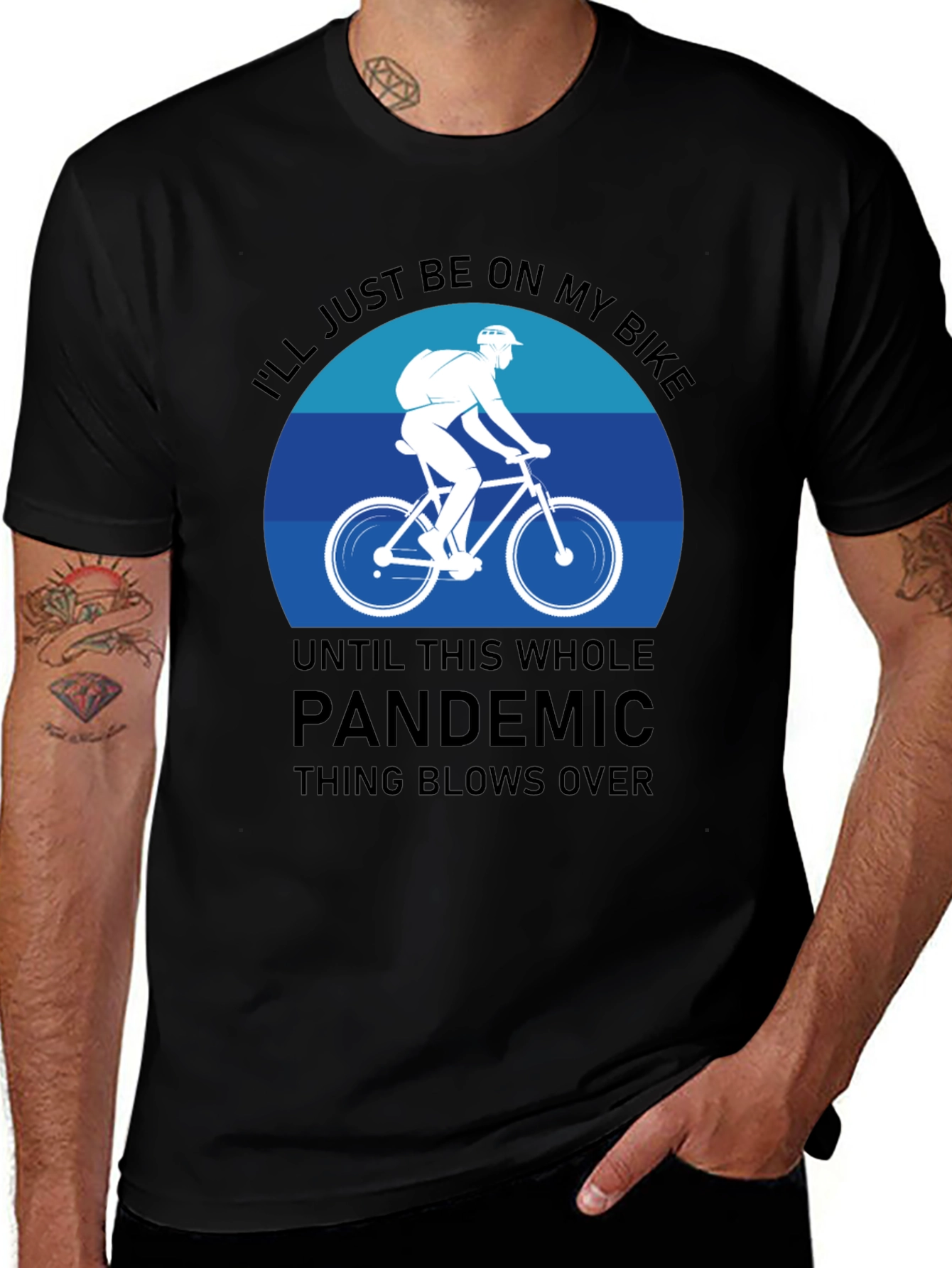 Variant 10 of Bike Lover Pandemic T-Shirt: Ride Through It!