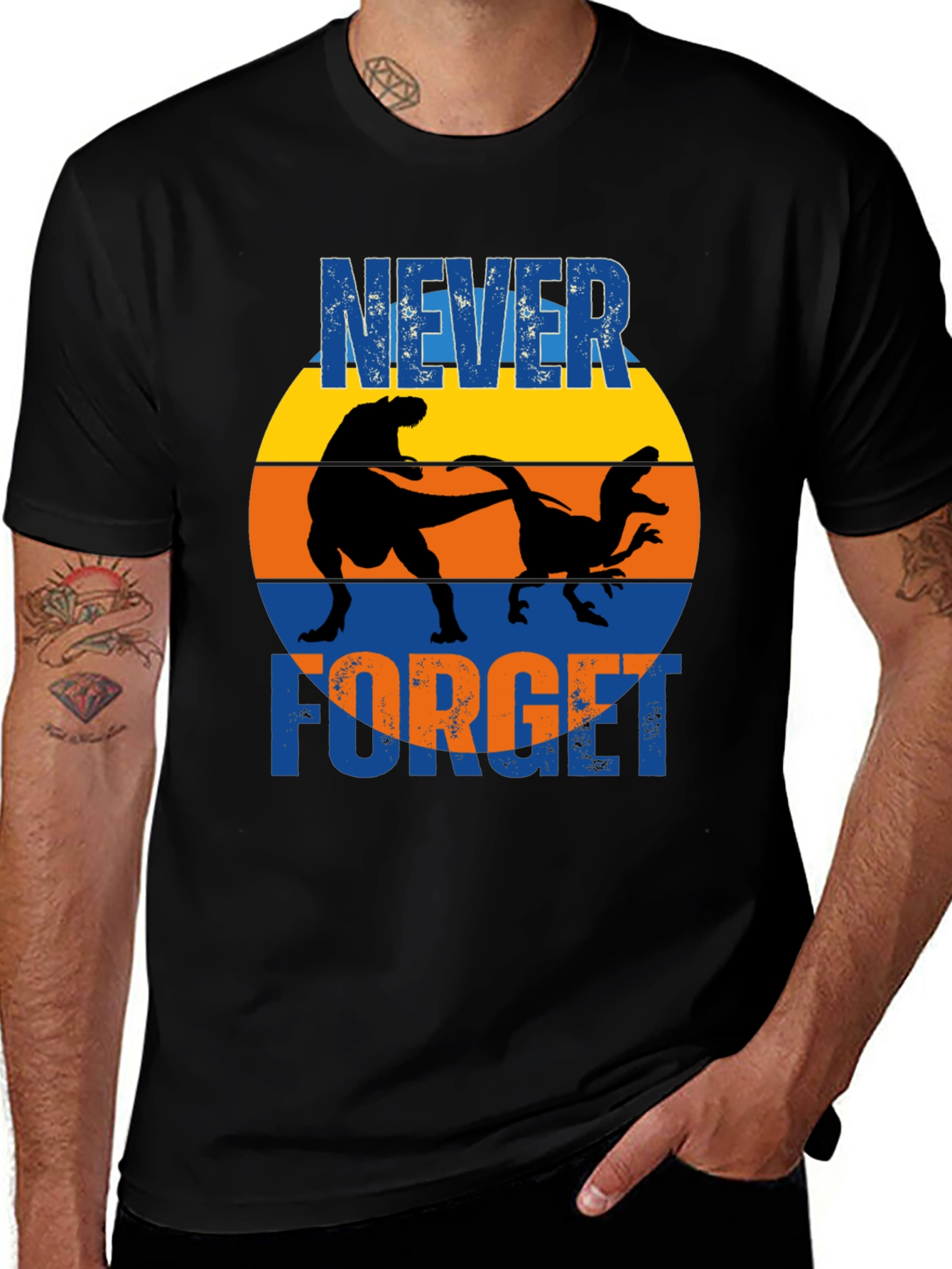 Variant 15 of Never Forget Retro Dinosaur T-Shirt