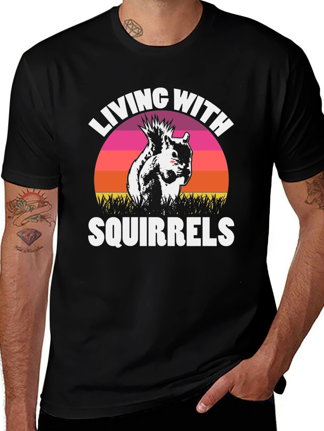 Variant 11 of Living with Squirrels Graphic T-Shirt