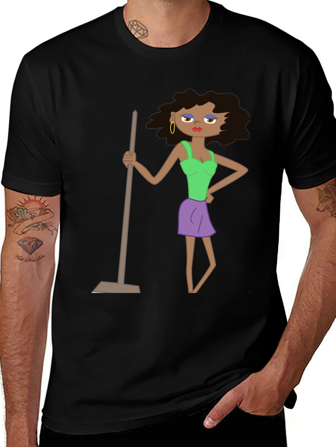 Variant 6 of Cartoon Character Graphic Print T-Shirt