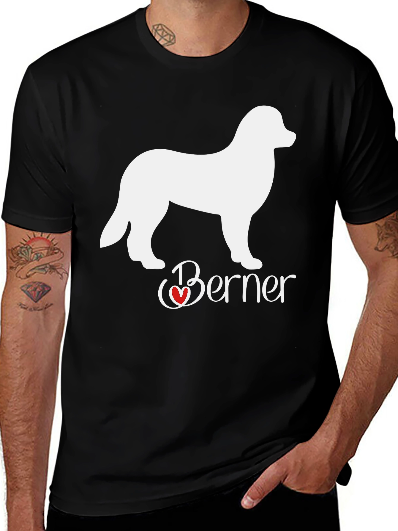 Variant 11 of Berner Dog Lover T-Shirt: Heart Design