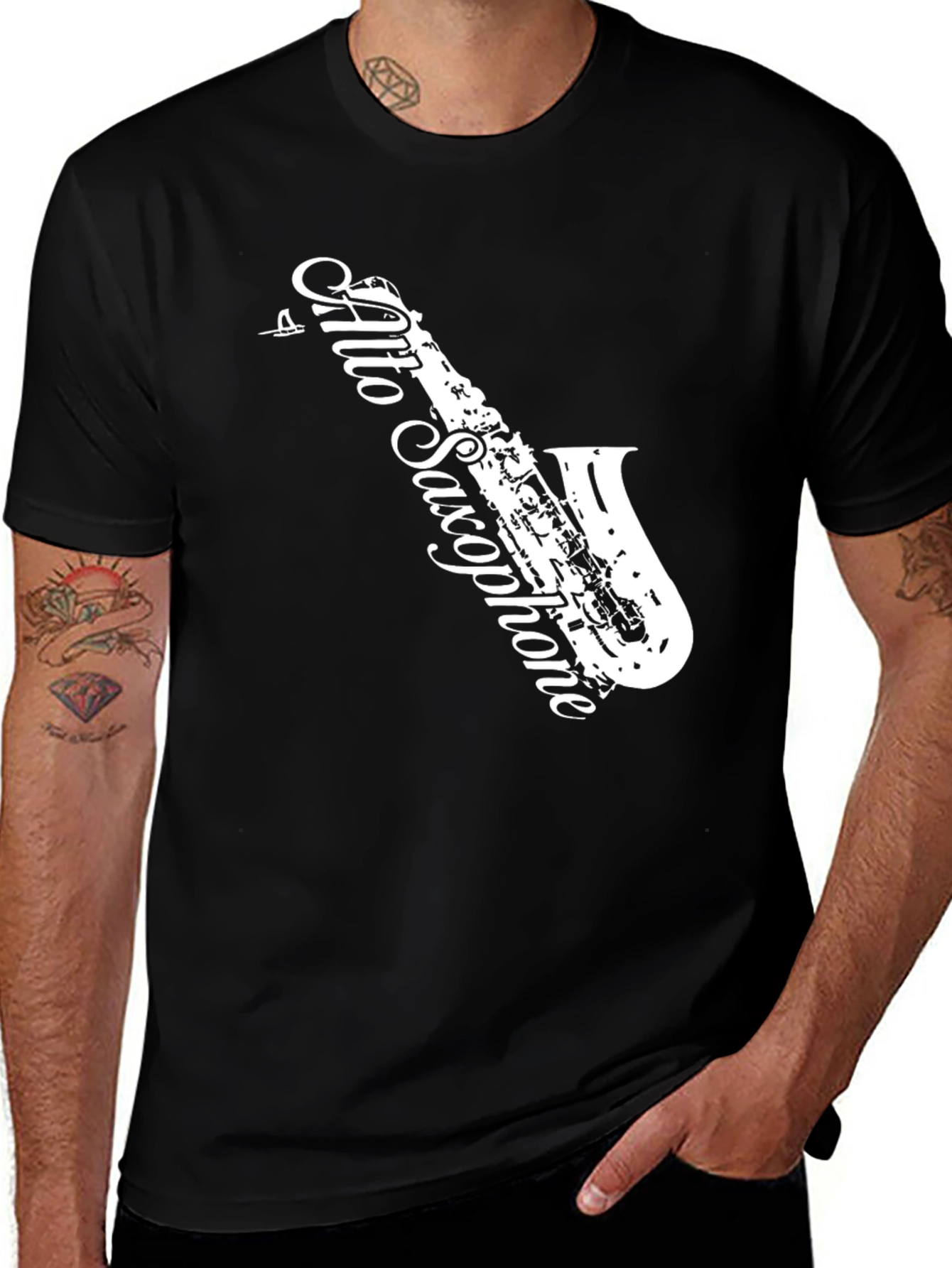 Variant 23 of Alto Saxophone Graphic T-Shirt - Music Lover Tee