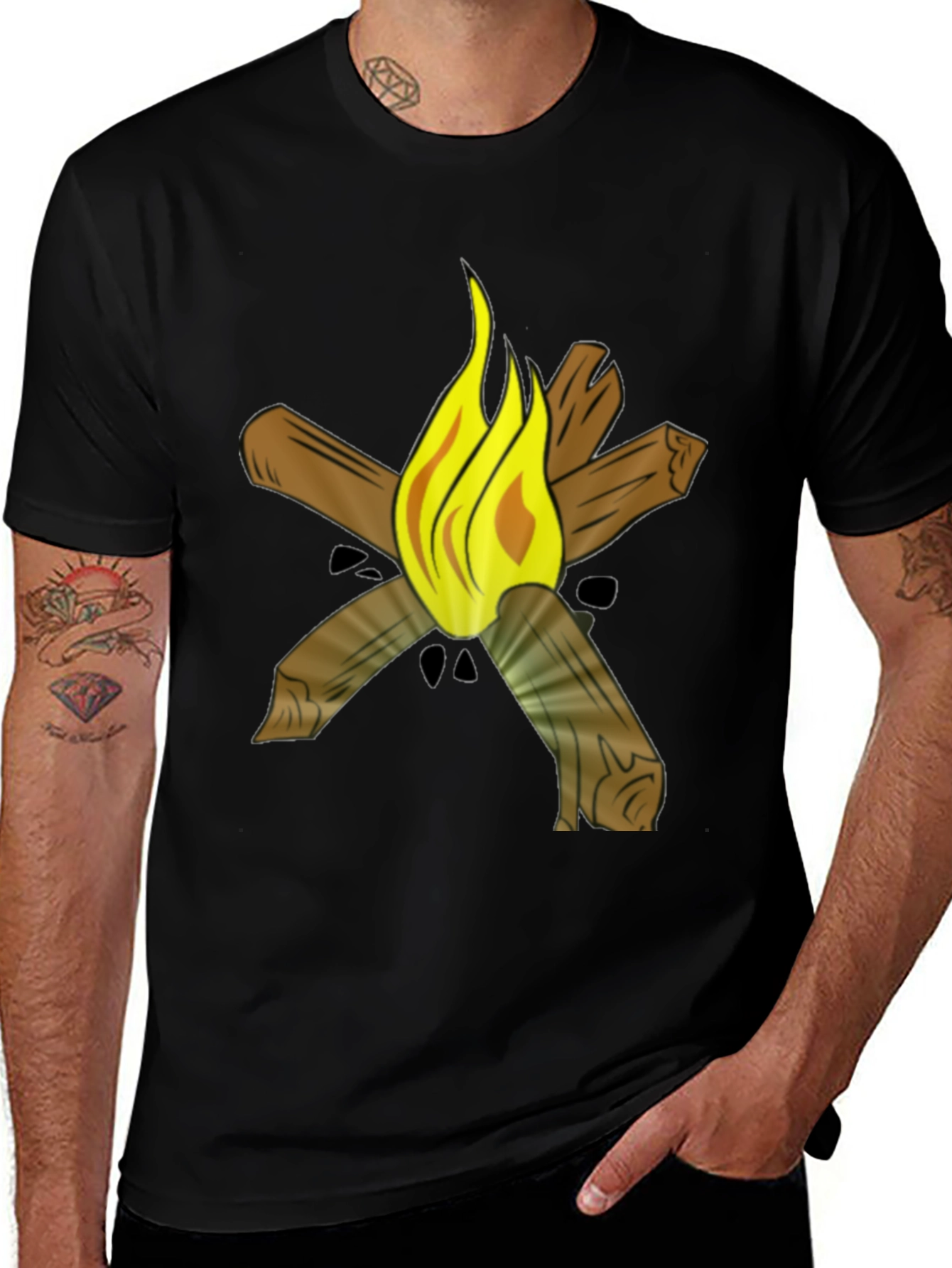 Campfire Graphic Tee - Black