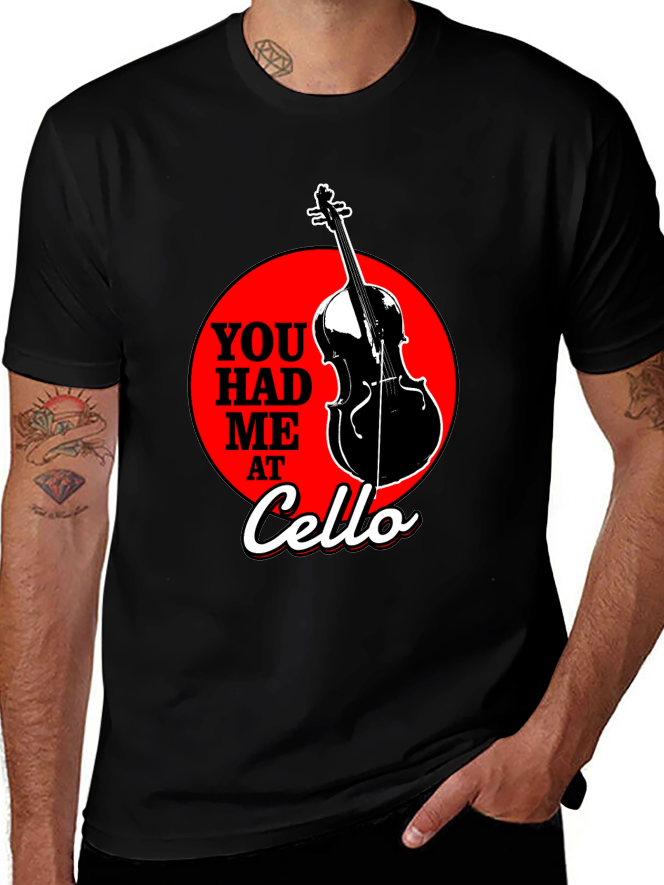 Variant 29 of You Had Me at Cello Graphic T-Shirt