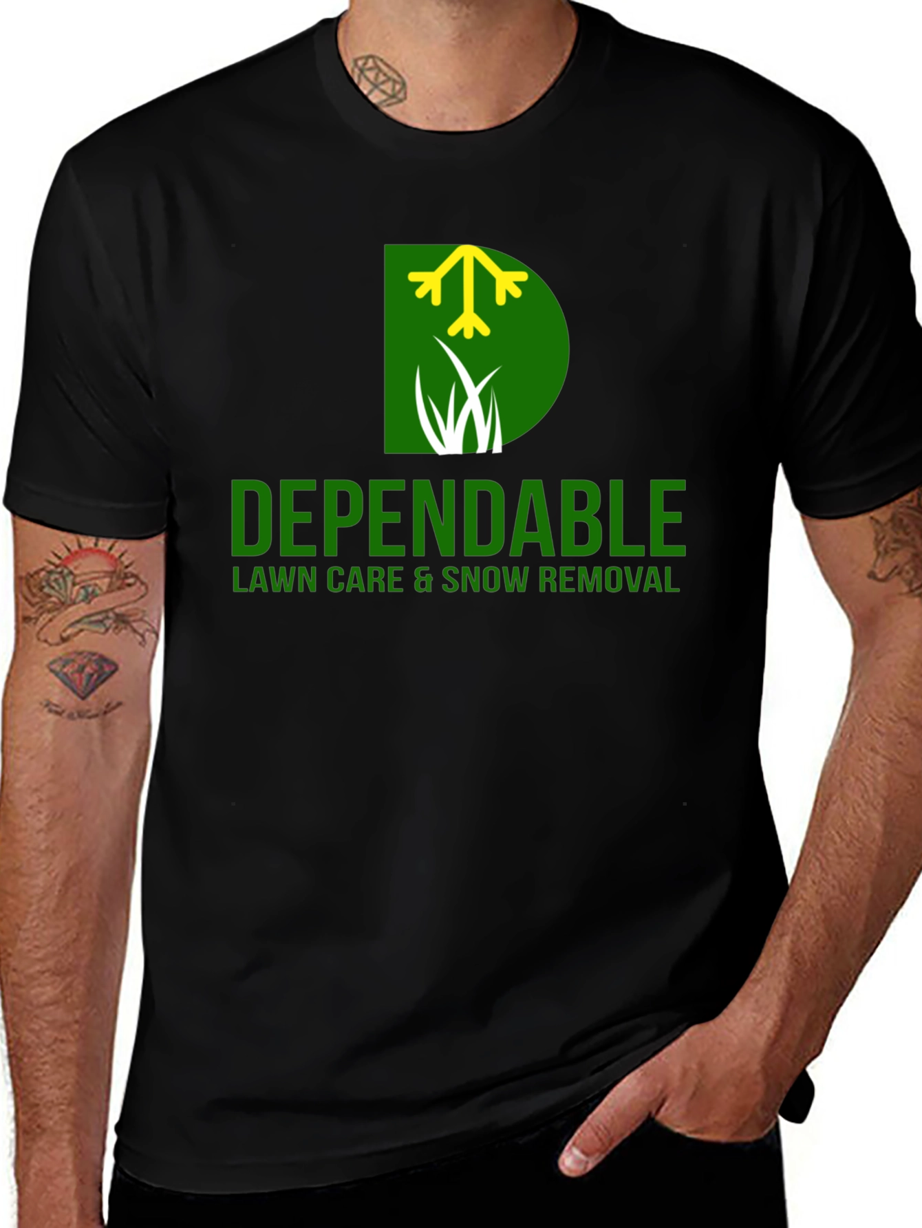 Variant 27 of Dependable Lawn Care Black T-Shirt