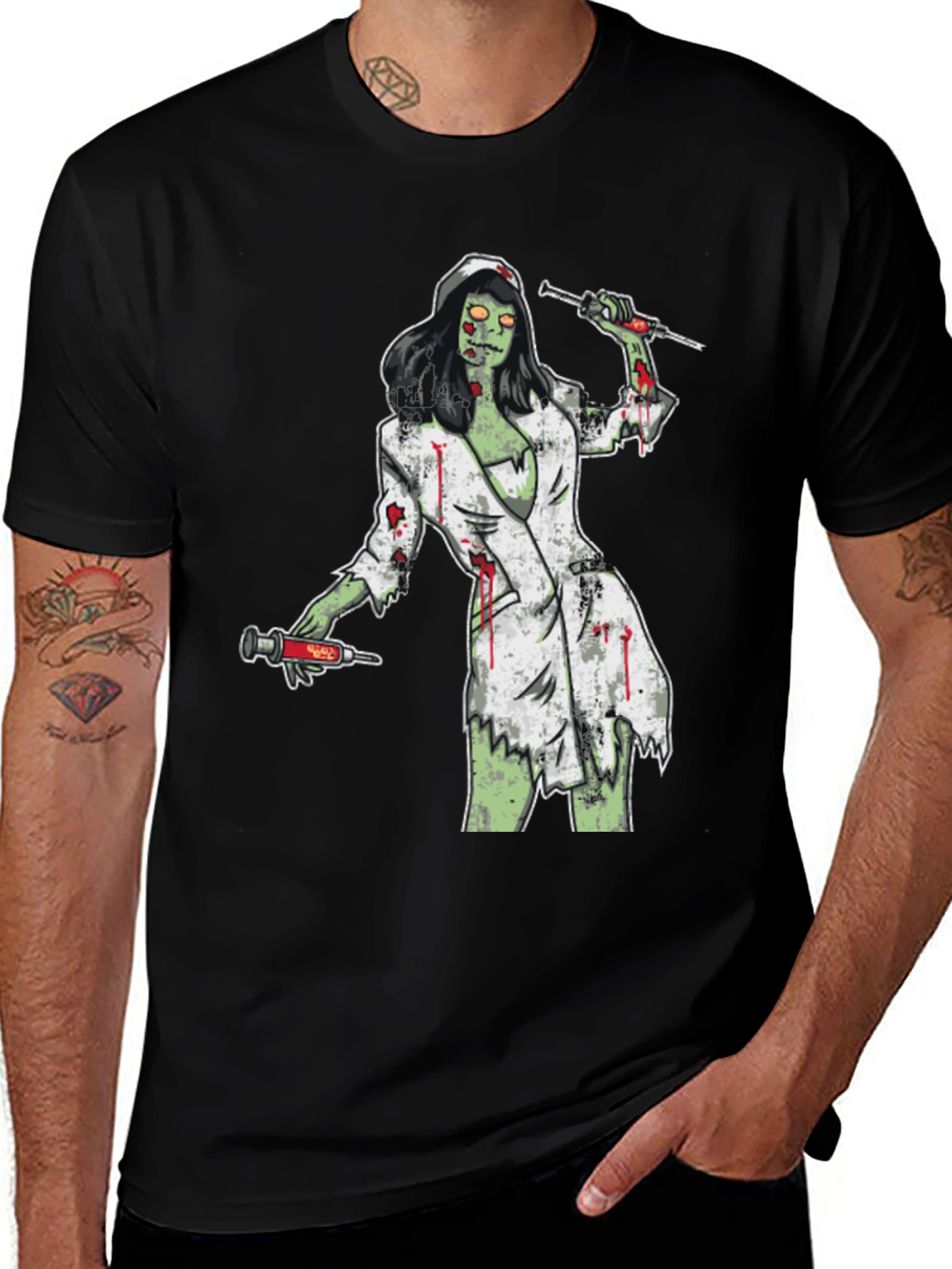 Variant 13 of Zombie Nurse T-Shirt - Horror Graphic Tee