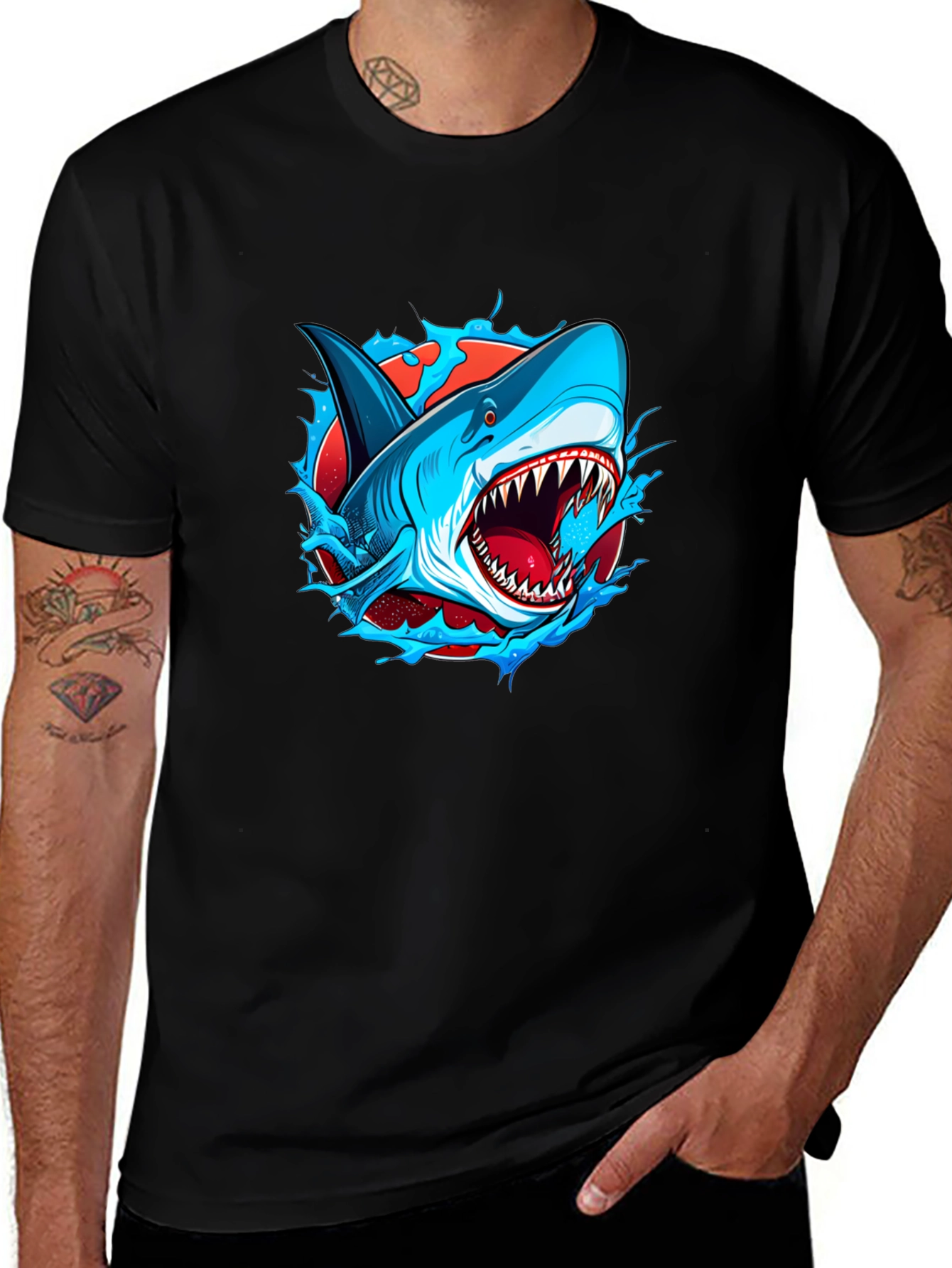 Variant 17 of Shark Attack Graphic Tee - Bold Statement Shirt