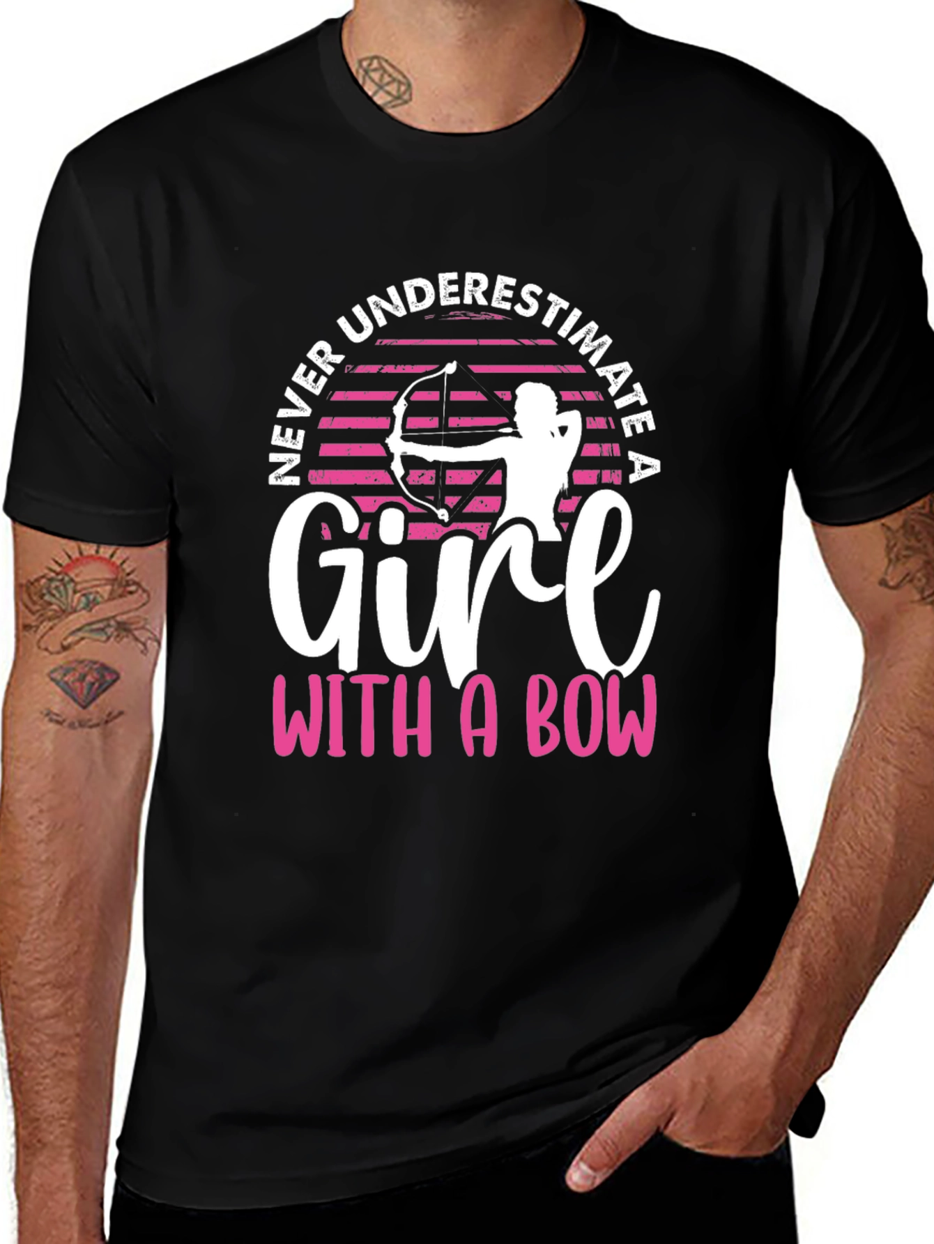Variant 30 of Never Underestimate A Girl With A Bow T-Shirt