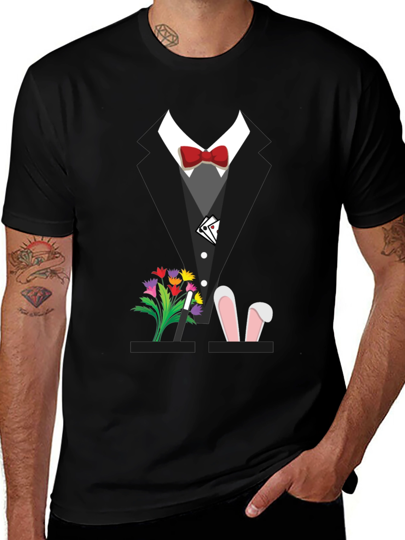 Variant 26 of Magician Bunny Tuxedo T-Shirt