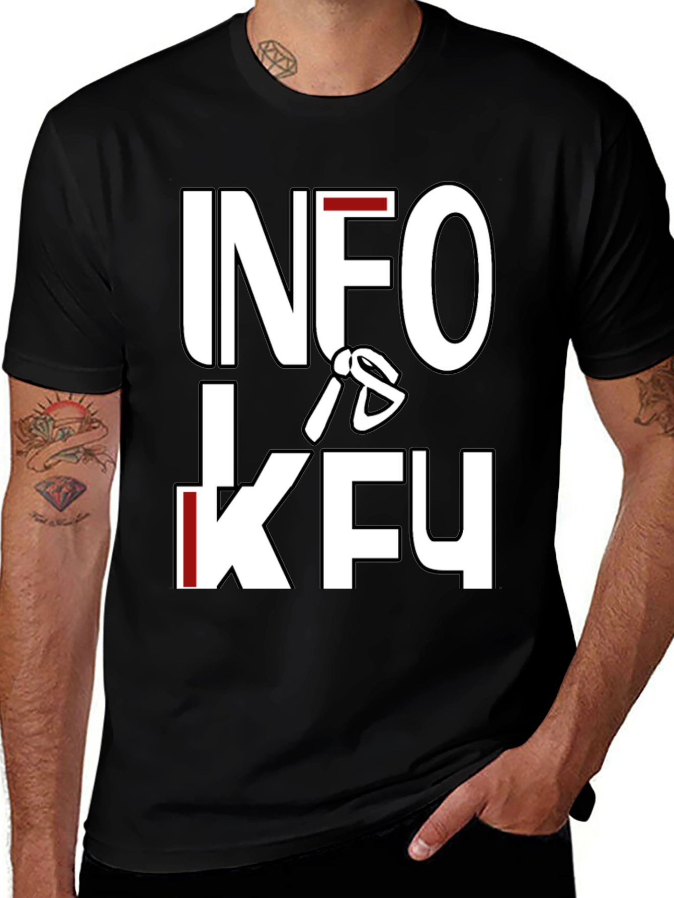 Variant 2 of Info Is KFU T-Shirt - Bold Graphic Tee