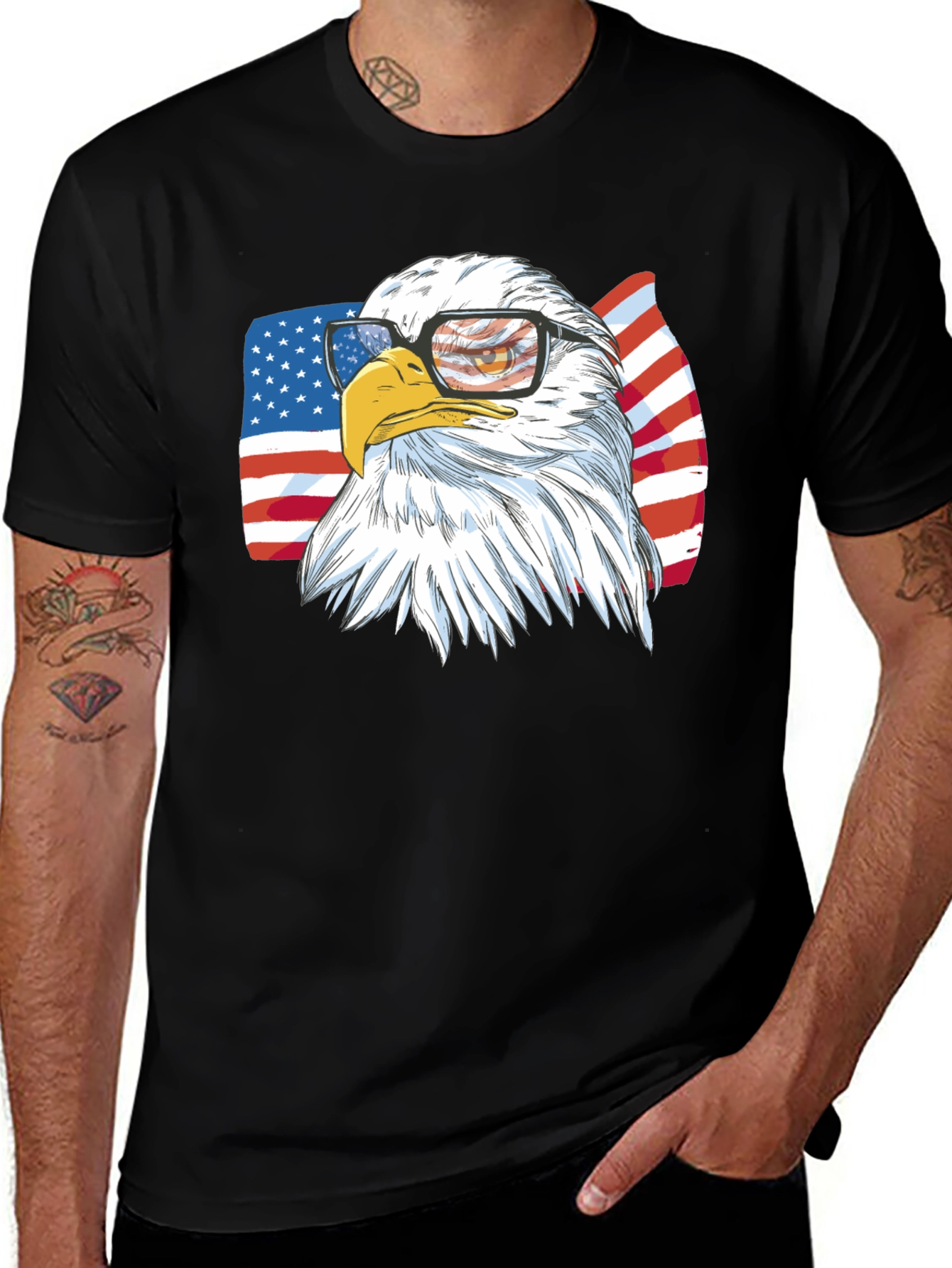 Variant 23 of Patriotic Eagle Graphic Tee - USA Pride