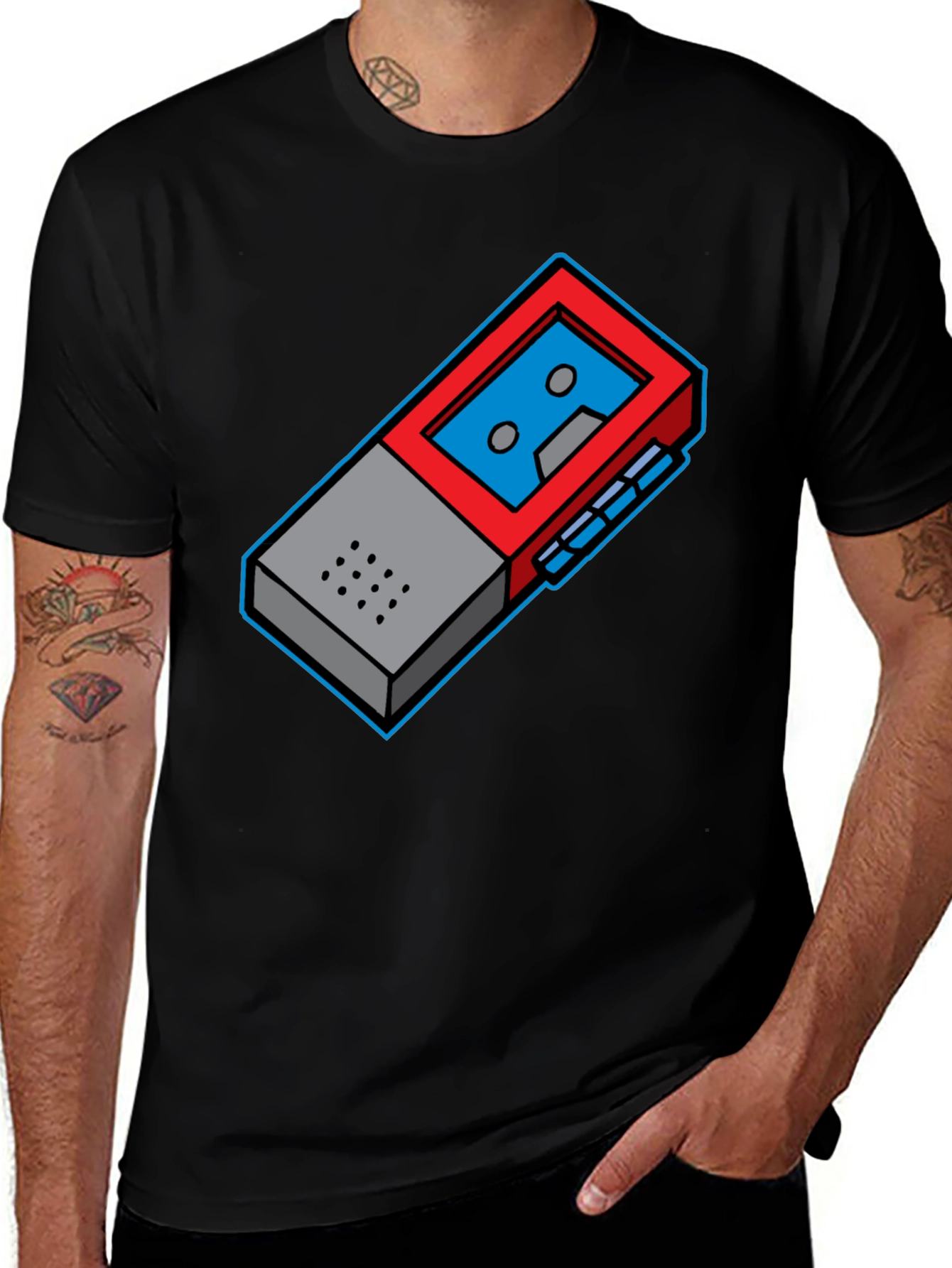Variant 12 of Retro Cassette Player Graphic Tee - Cool Geeky Style