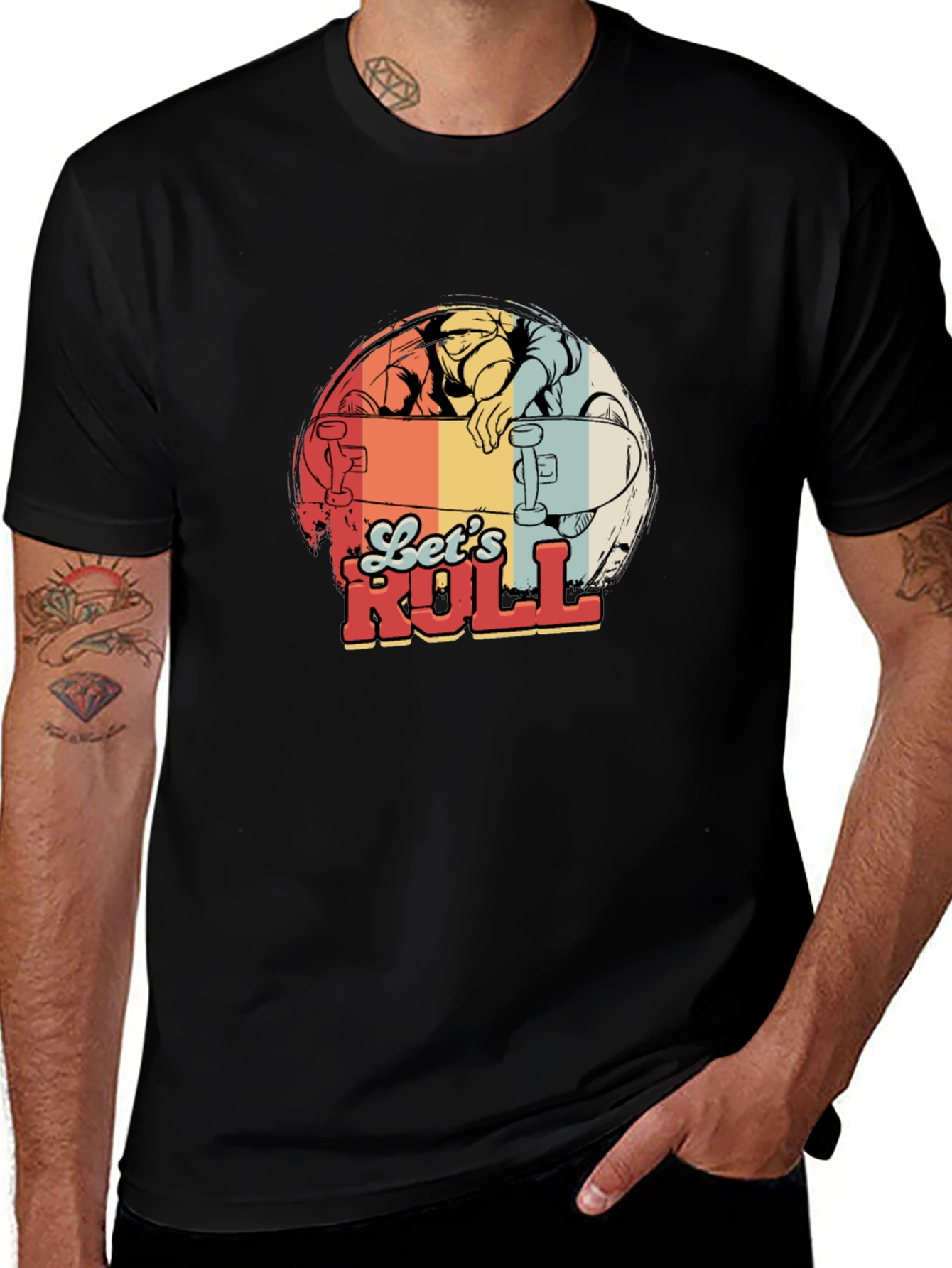 Variant 10 of Let's Roll Skateboard Graphic T-Shirt