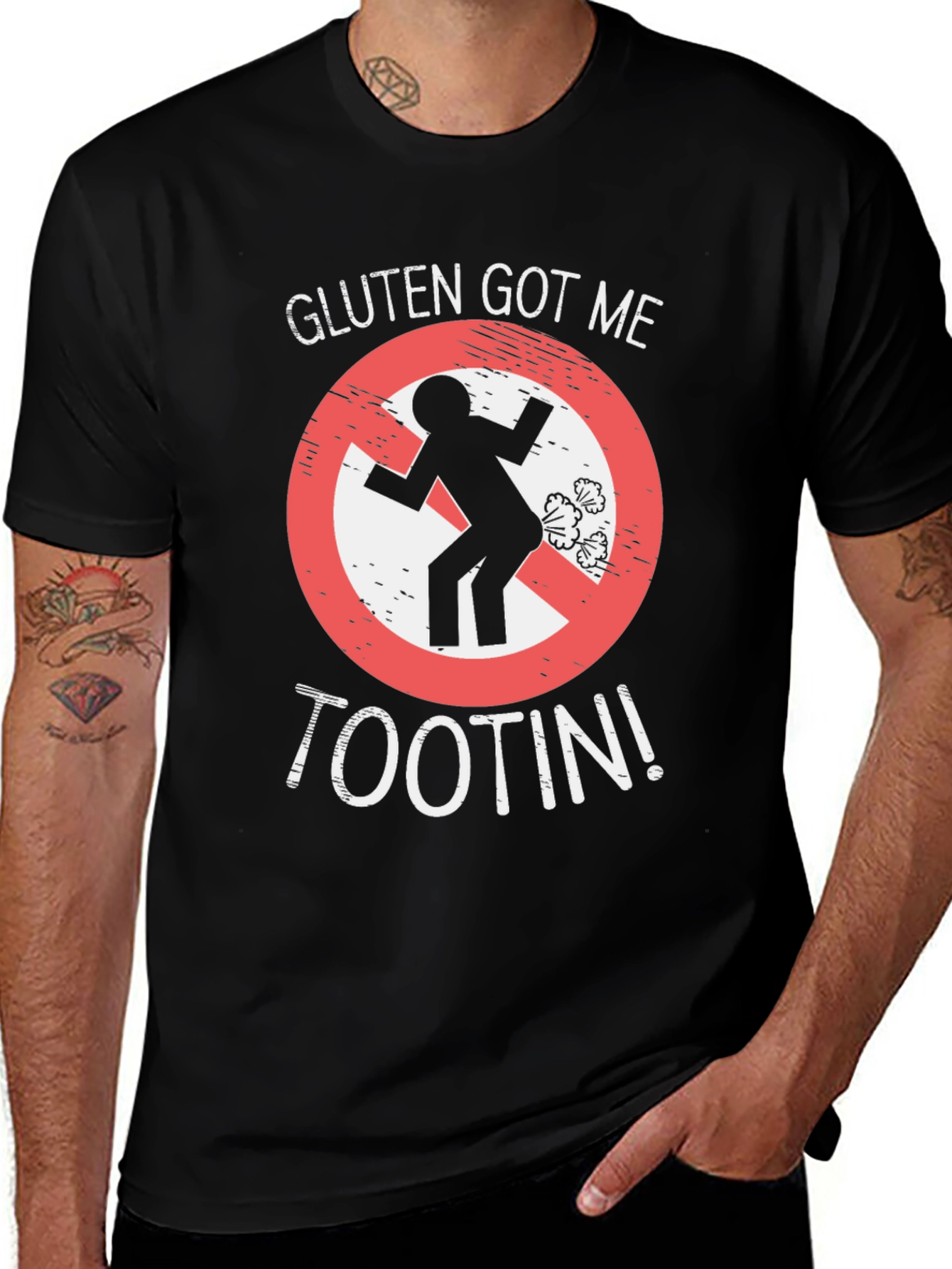 Variant 26 of Gluten Got Me Tootin' Graphic Tee
