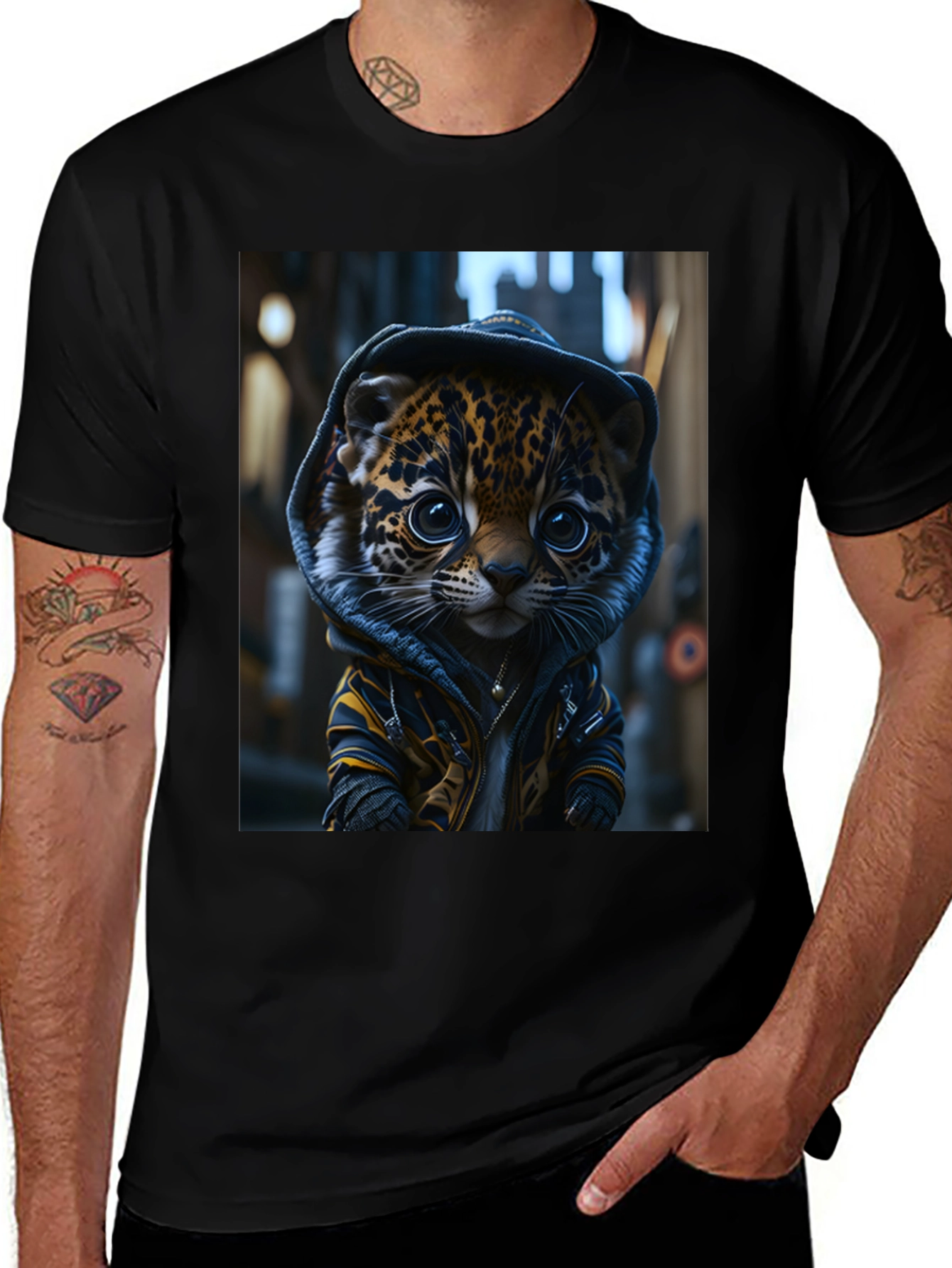 Cool Cat Hoodie Graphic Tee